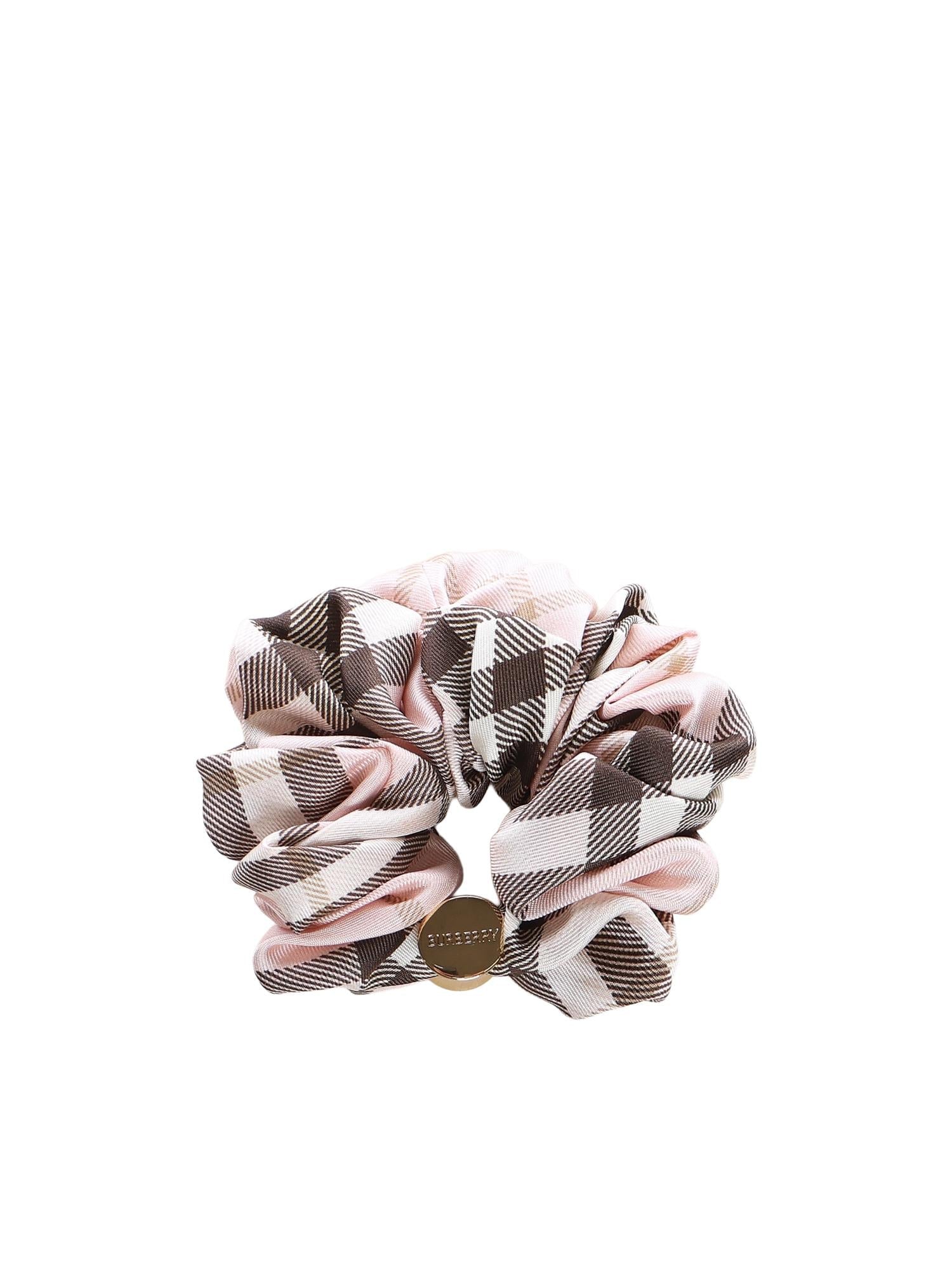 Оригінальна Scrunchie In Seta Check Burberry – вид ззаду