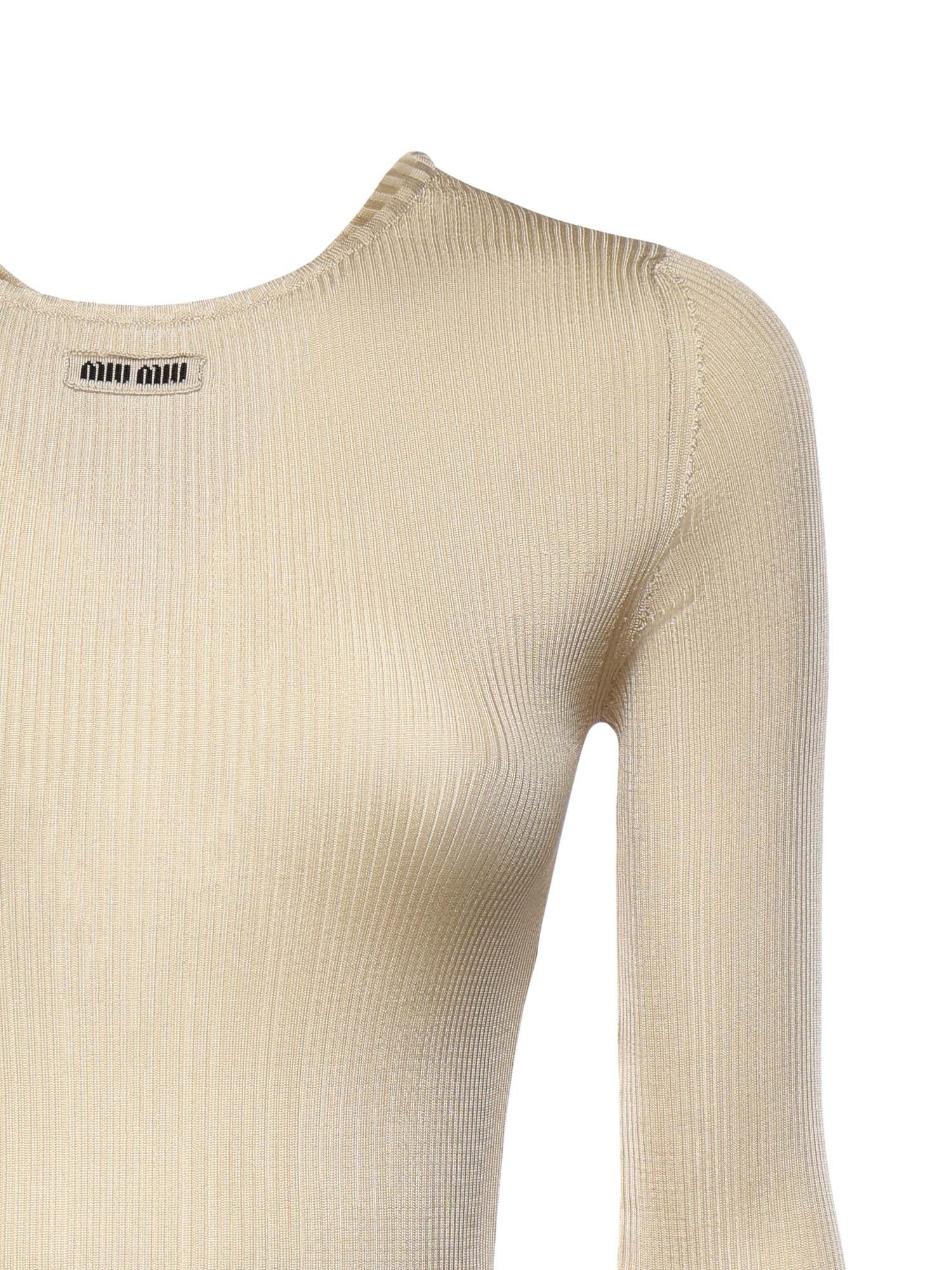 Maglia Girocollo In Seta Miu miu – Гарантія оригінальності – вид ззаду
