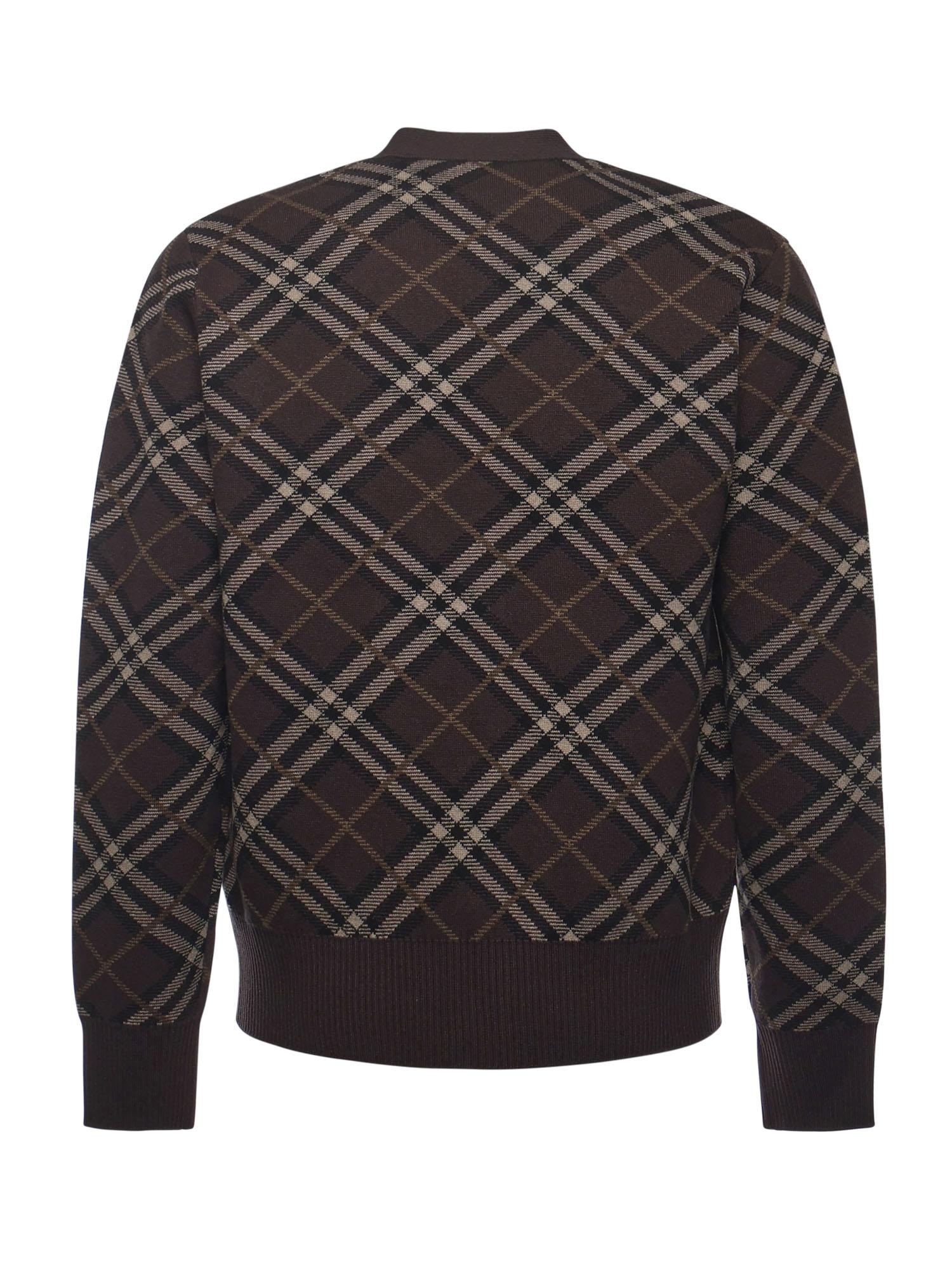 Cardigan In Lana E Cashmere Check Burberry оригінал – Купити в Україні – детальний вид