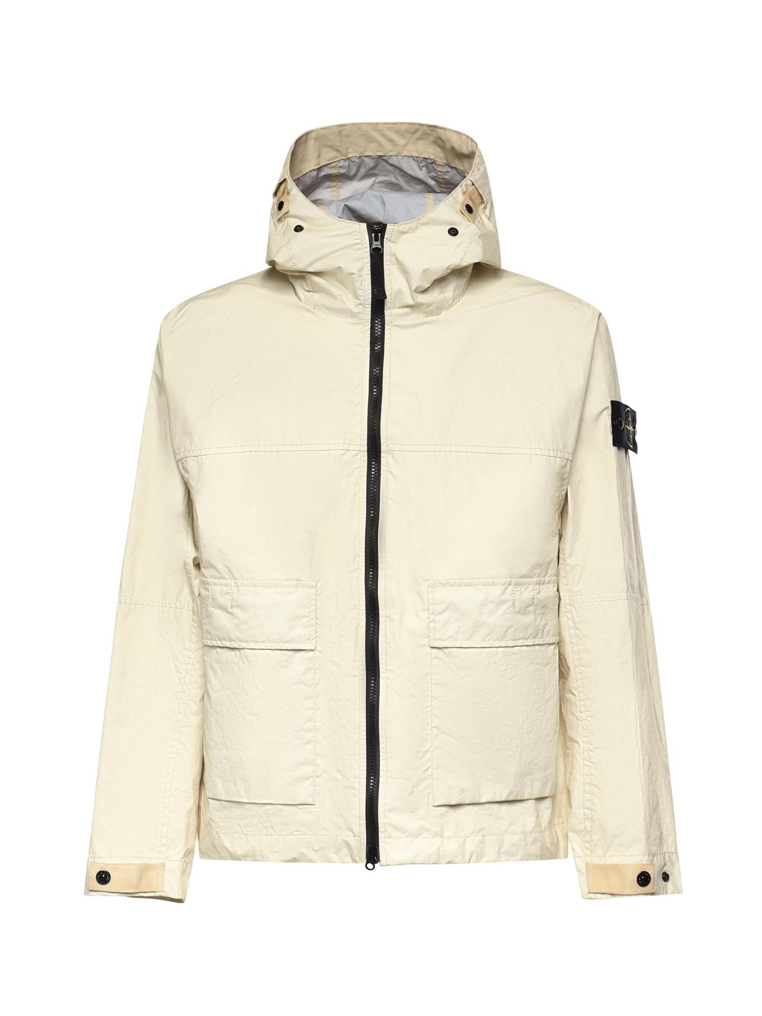 Оригінальна Giacca Con Cappuccio In Nylon Con Logo Stone island – боковий вид
