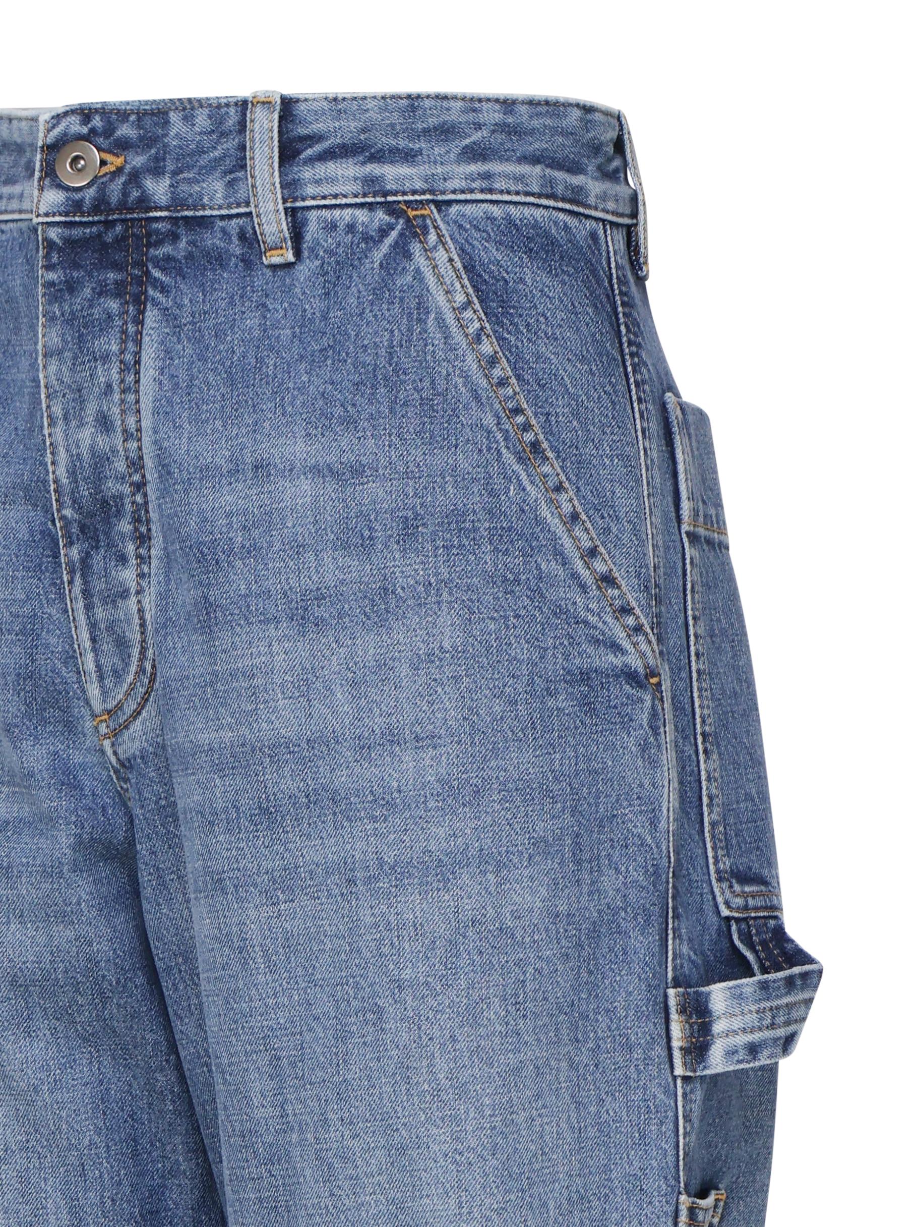 Pantaloni Cargo In Denim Vintage Indigo Bottega veneta – Гарантія оригінальності – вид ззаду
