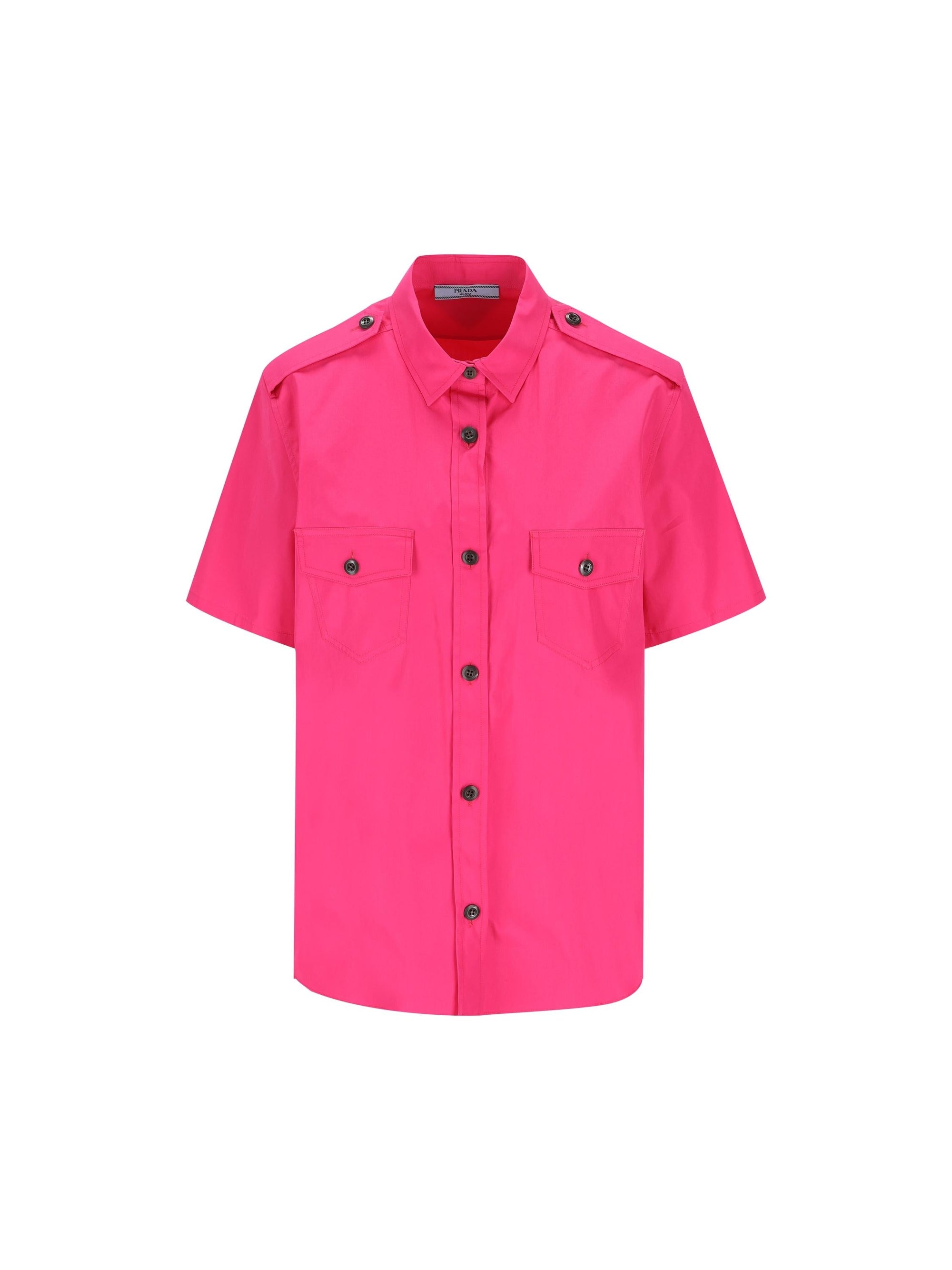 Оригінальна Cotton Poplin Shirt Prada – боковий вид