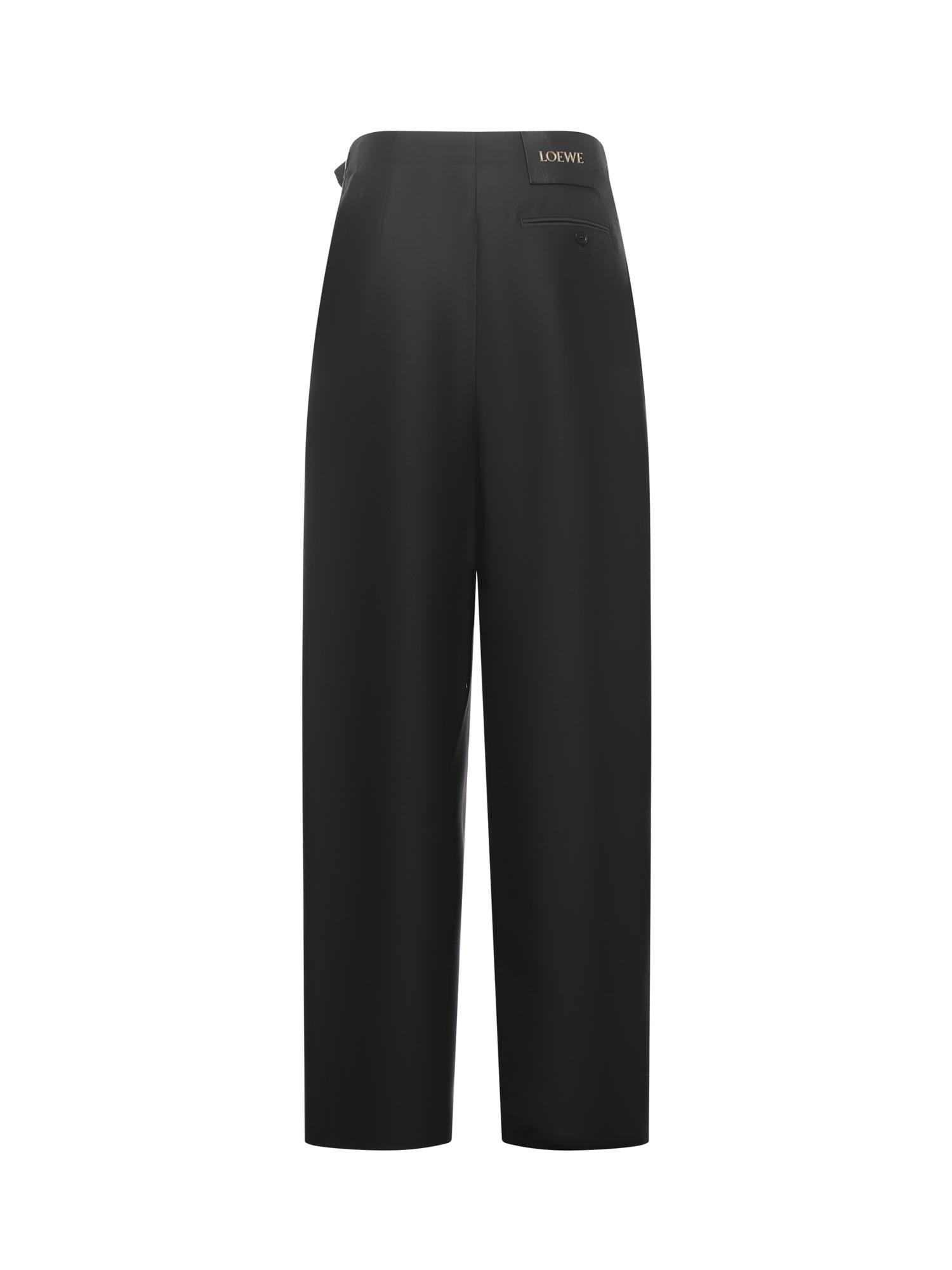 Pantaloni Con Cintura In Lana E Seta Loewe – Гарантія оригінальності – детальний вид
