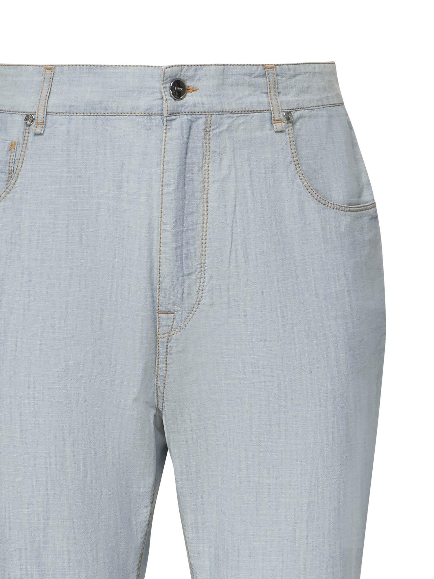 Jeans In Chambray Con Logo Fendi оригінал – Купити в Україні – вид ззаду