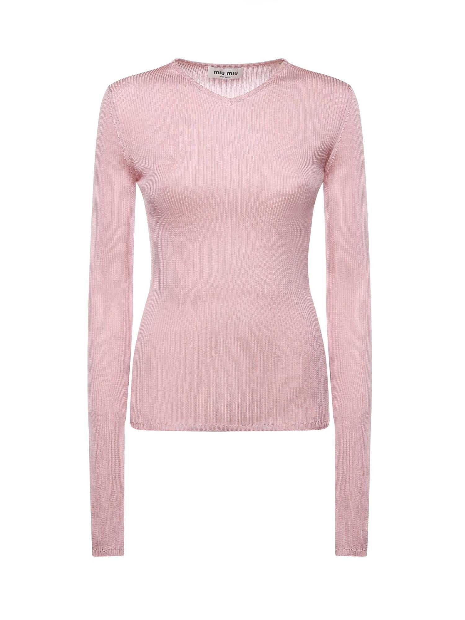 Maglia Scollo A V In Seta Miu miu оригінал – Купити в Україні – боковий вид