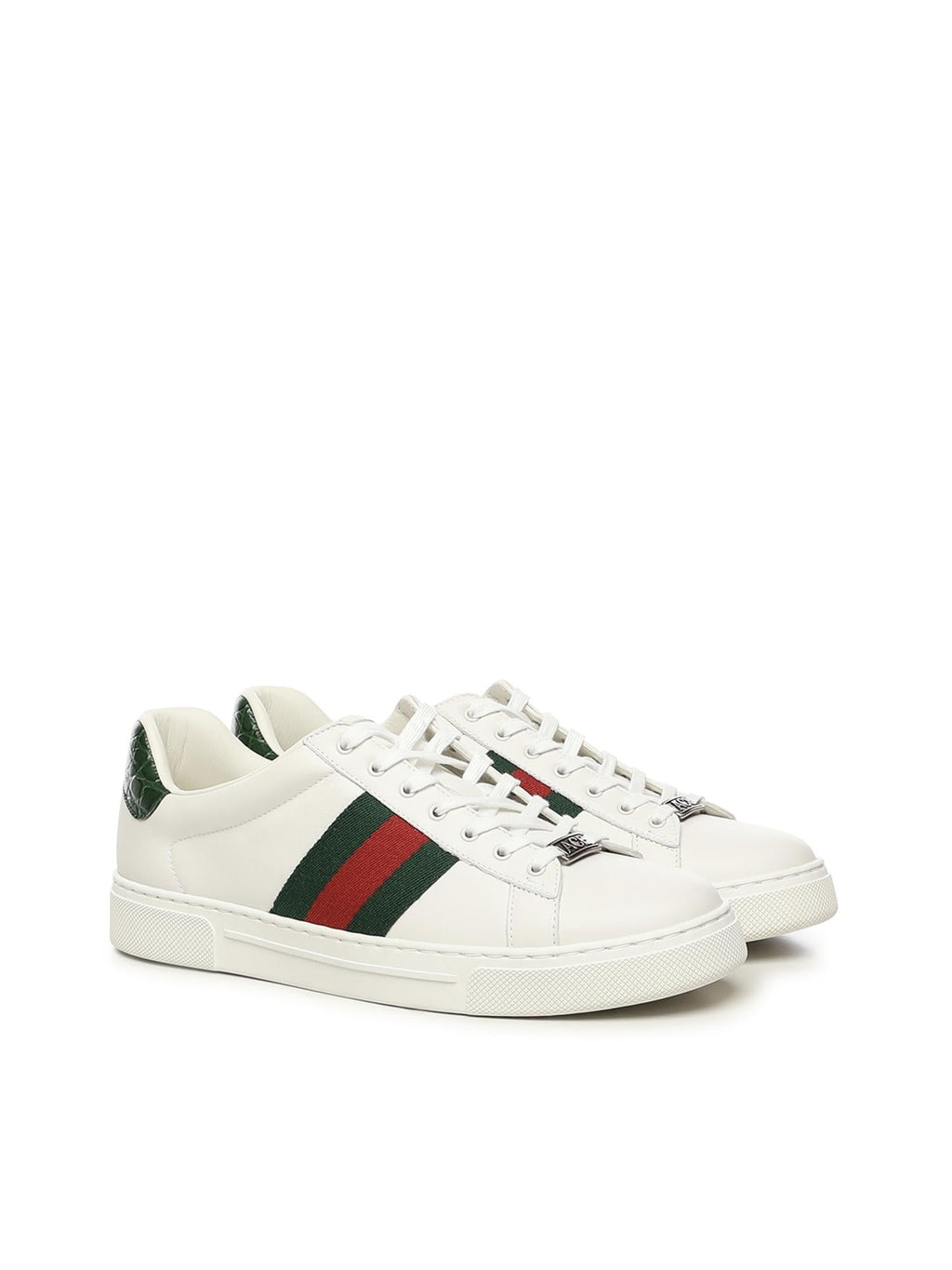 Оригінальна Sneaker Gucci Ace Con Dettaglio Web Gucci – вид ззаду