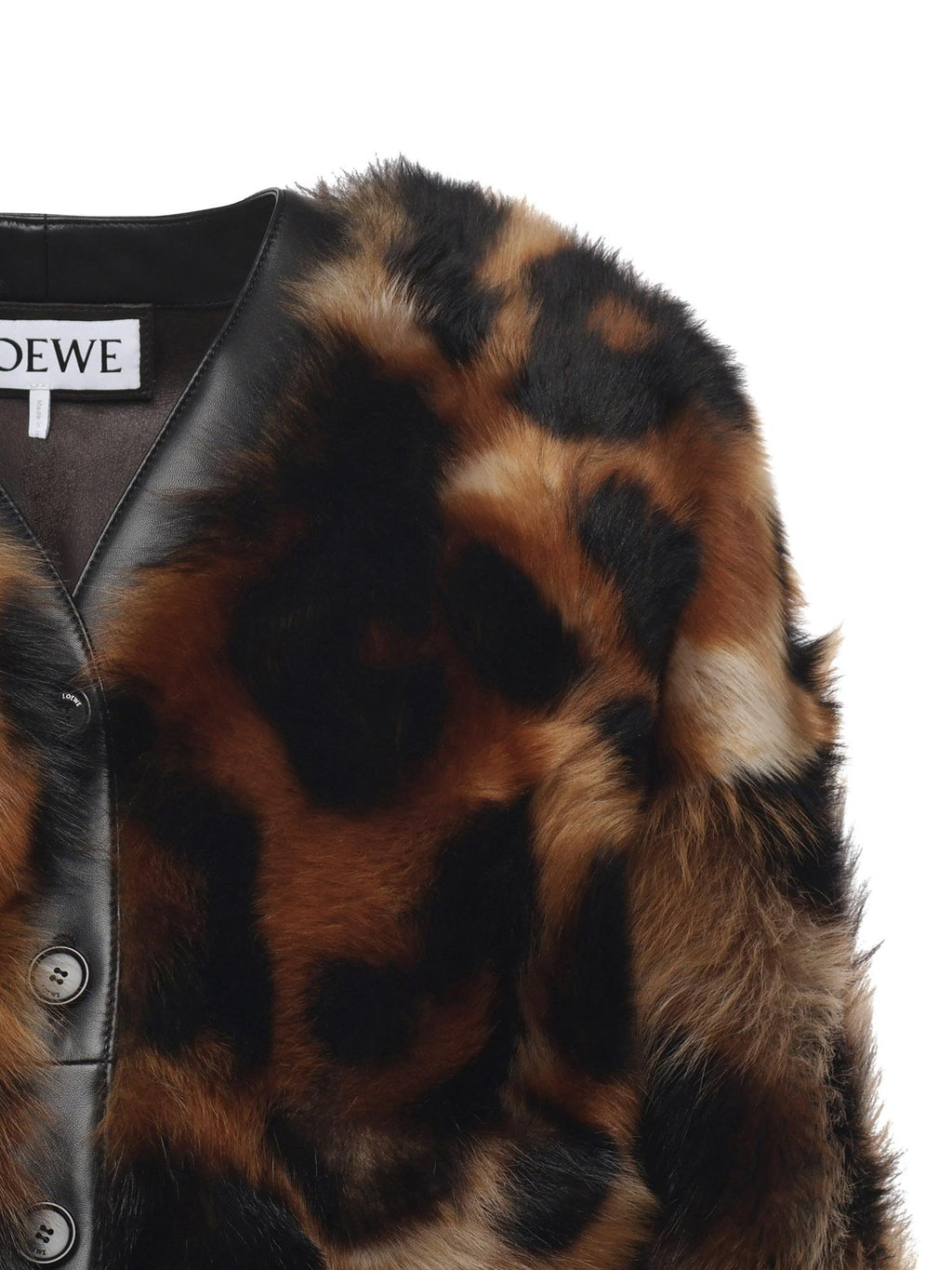Cardigan In Shearling Loewe – Гарантія оригінальності – вид ззаду
