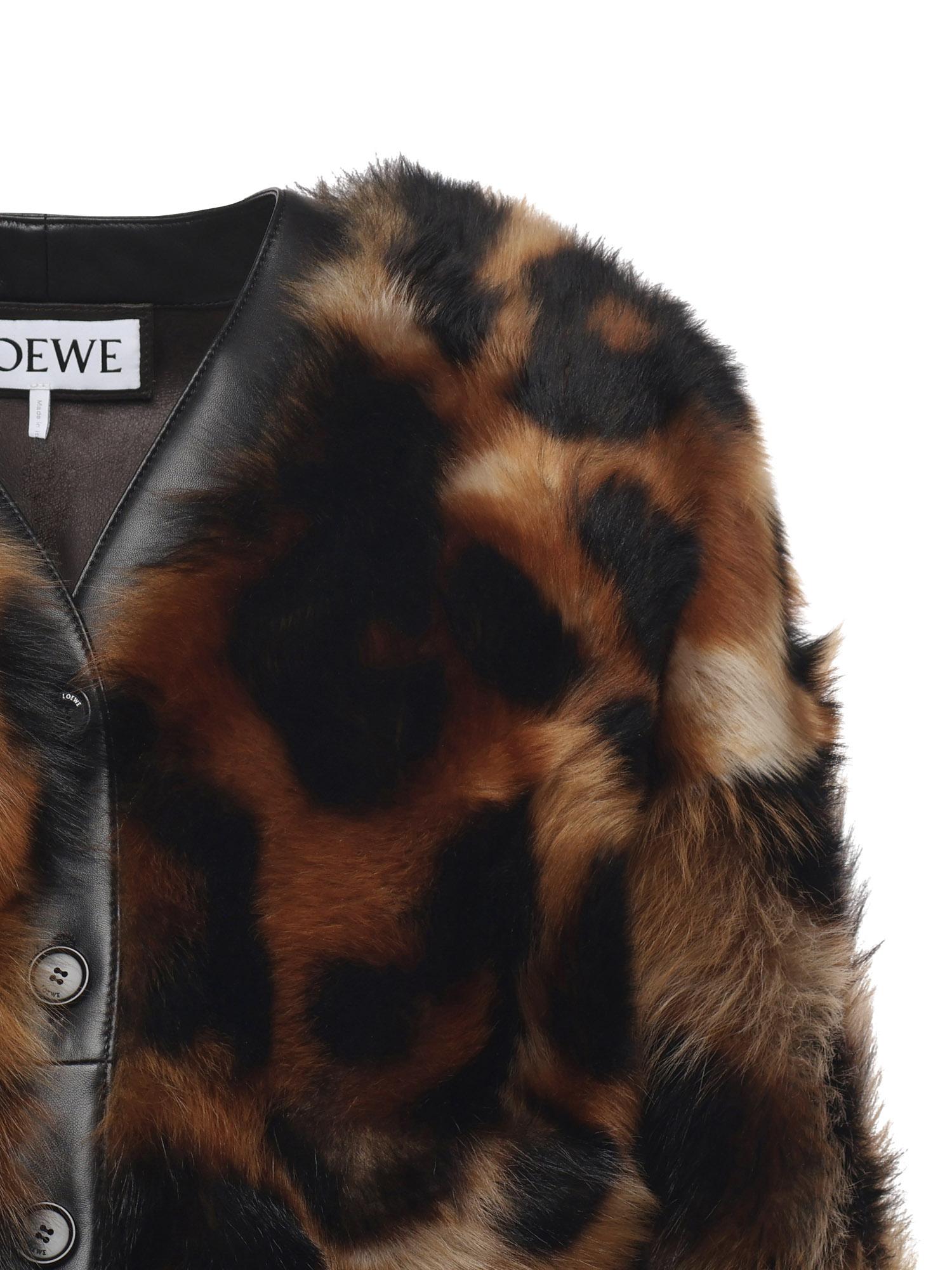 Cardigan In Shearling Loewe – Гарантія оригінальності – вид ззаду