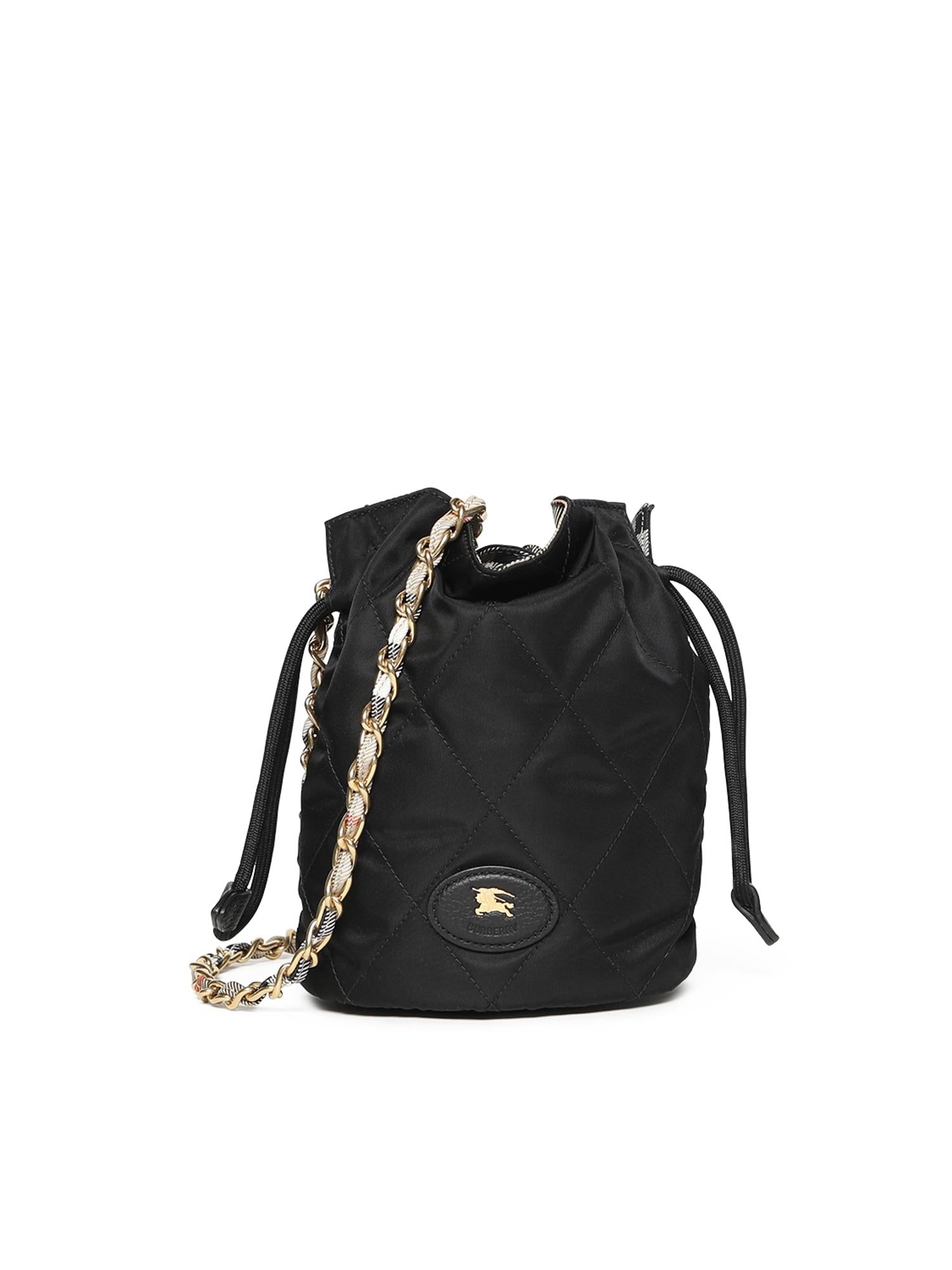 Mini Bag Horseshoe In Nylon Burberry оригінал – Купити в Україні – боковий вид