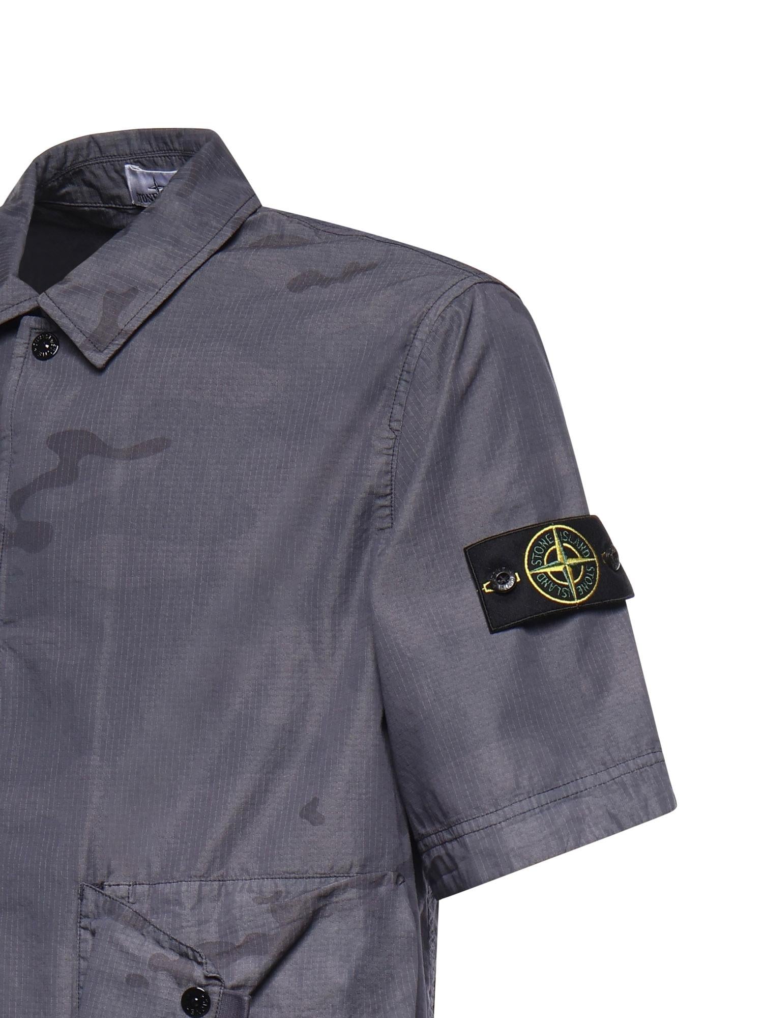 Camicia Camouflage Con Logo Stone island оригінал – Купити в Україні – вид ззаду