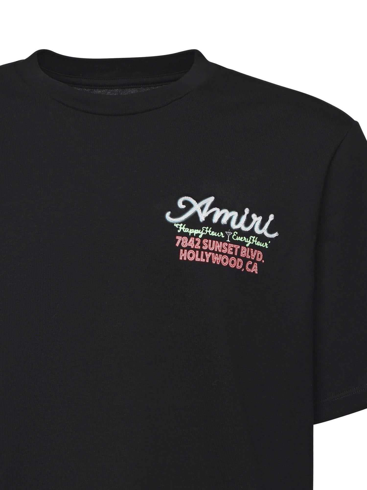 Оригінальна Neon Lights T-Shirt In Cotone Amiri – вид ззаду