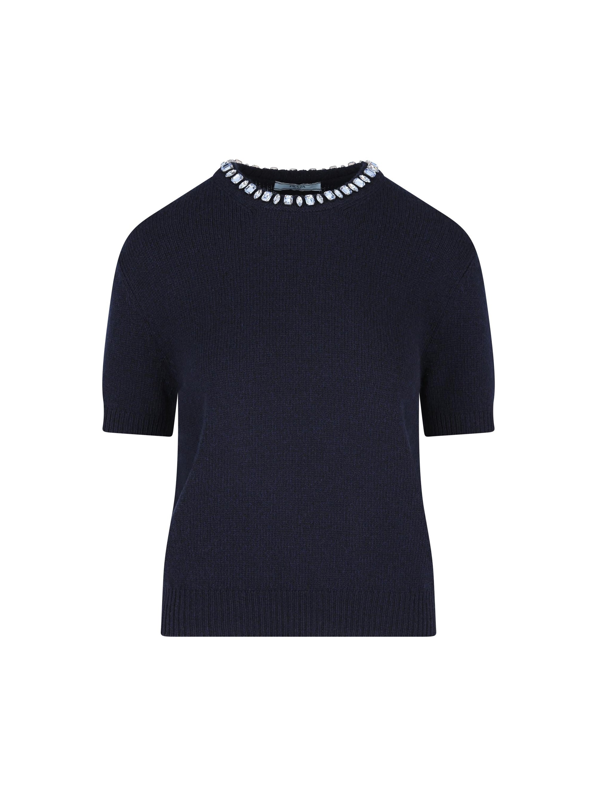 Wool And Cashmere Crew Neck Sweater Prada – Гарантія оригінальності – боковий вид