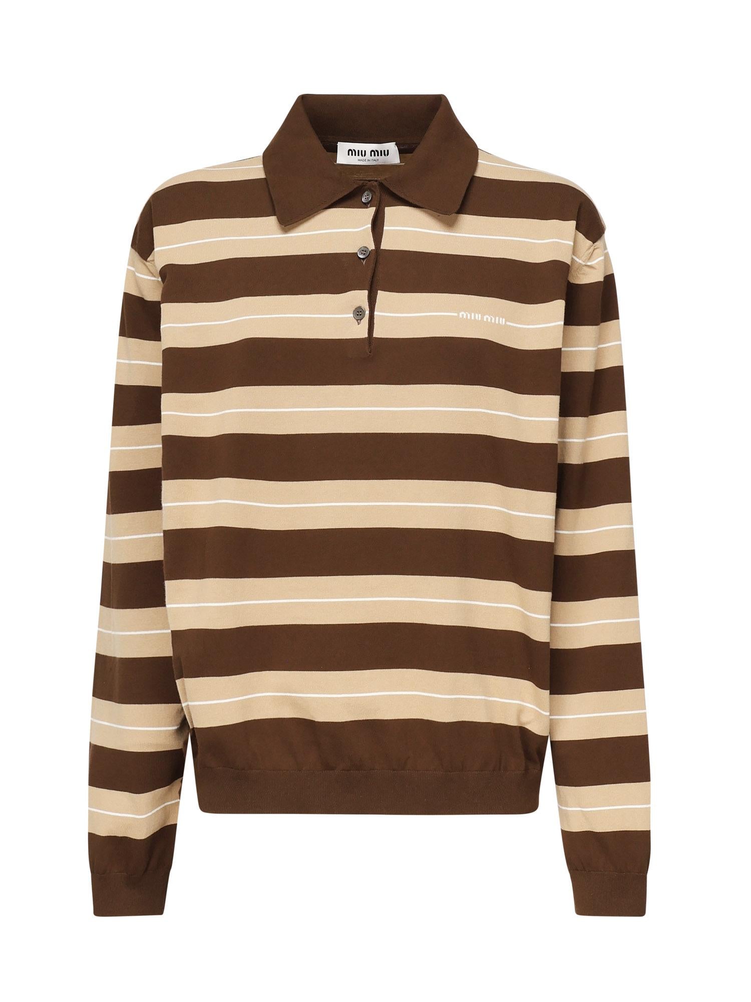 Оригінальна Polo In Maglia DI Cotone Miu miu – боковий вид