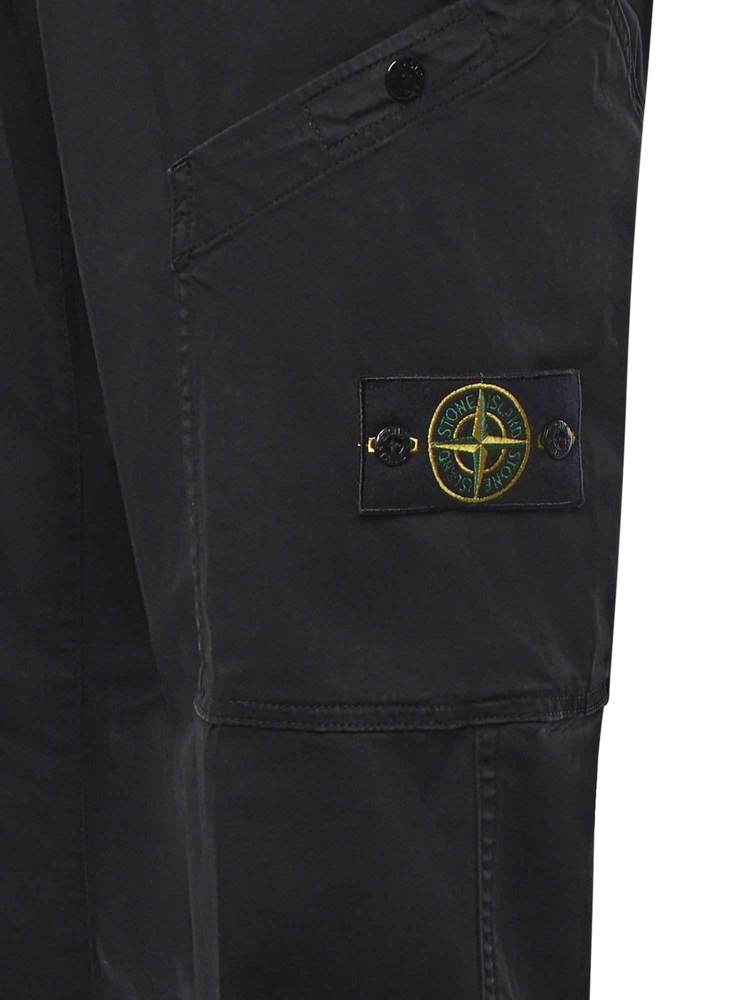 Pantalone Cargo In Raso DI Cotone Stone island оригінал – Купити в Україні – вид ззаду