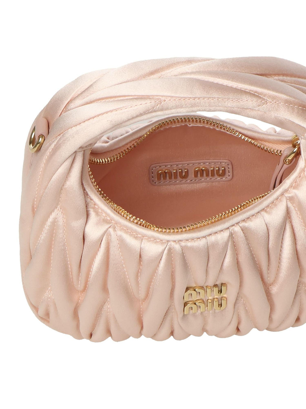 Mini Bag Wander In Raso Trapuntato Miu miu – Гарантія оригінальності – збільшений вид