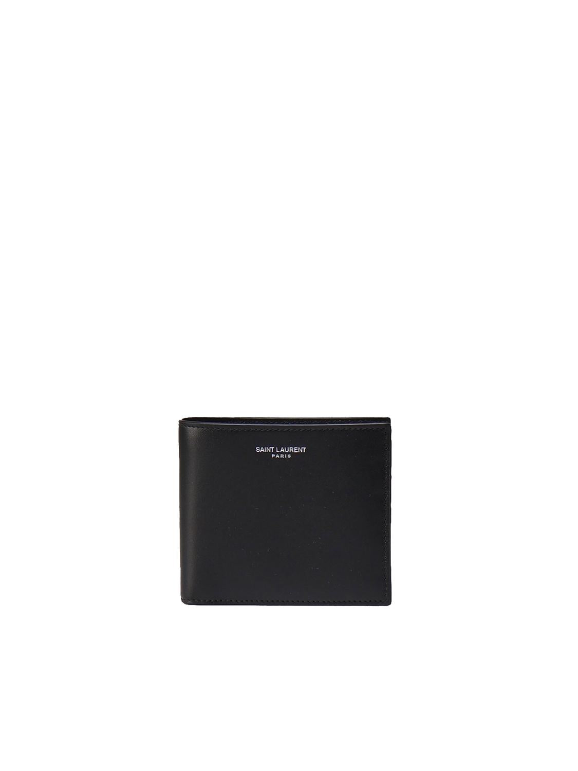 Portafogli Bifold Con Logo Saint laurent – Гарантія оригінальності – боковий вид