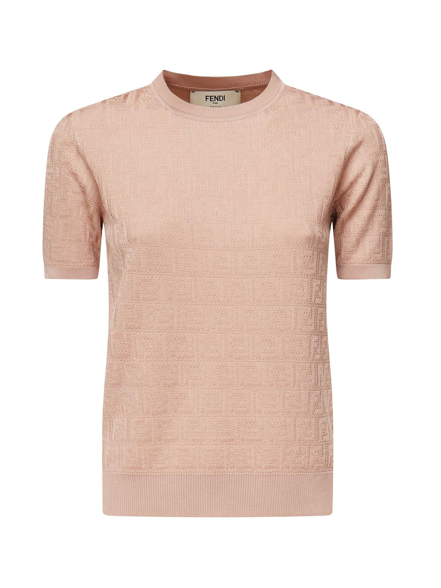 Maglia In Cotone E Viscosa Ff Jacquard Fendi – Гарантія оригінальності – боковий вид