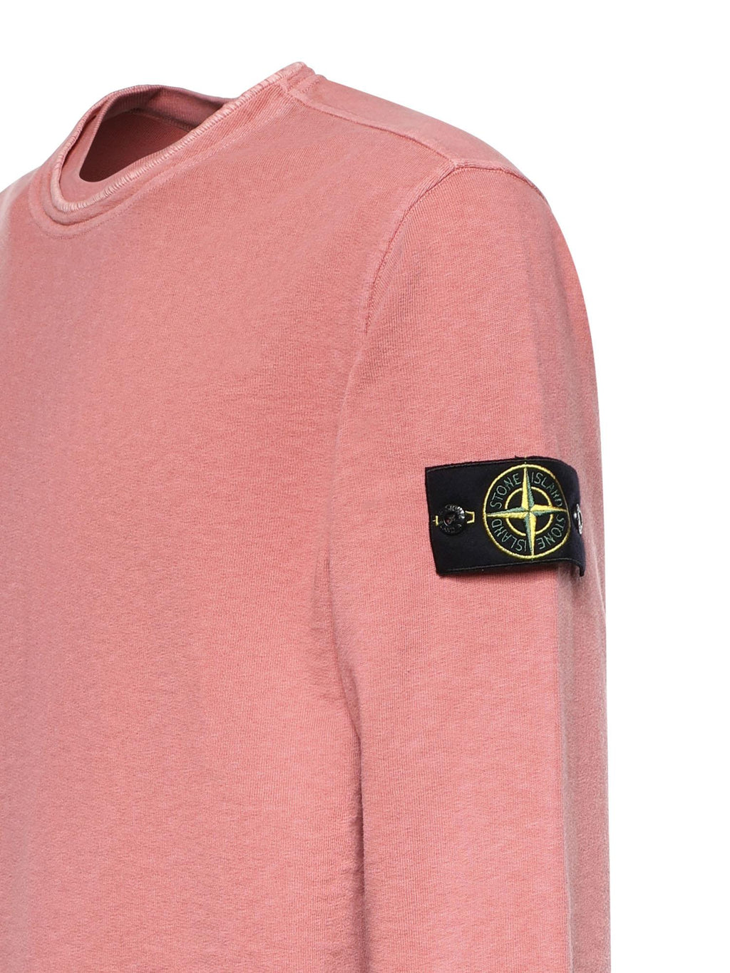 Felpa In Cotone Malfilé Con Logo Stone island оригінал – Купити в Україні – вид ззаду