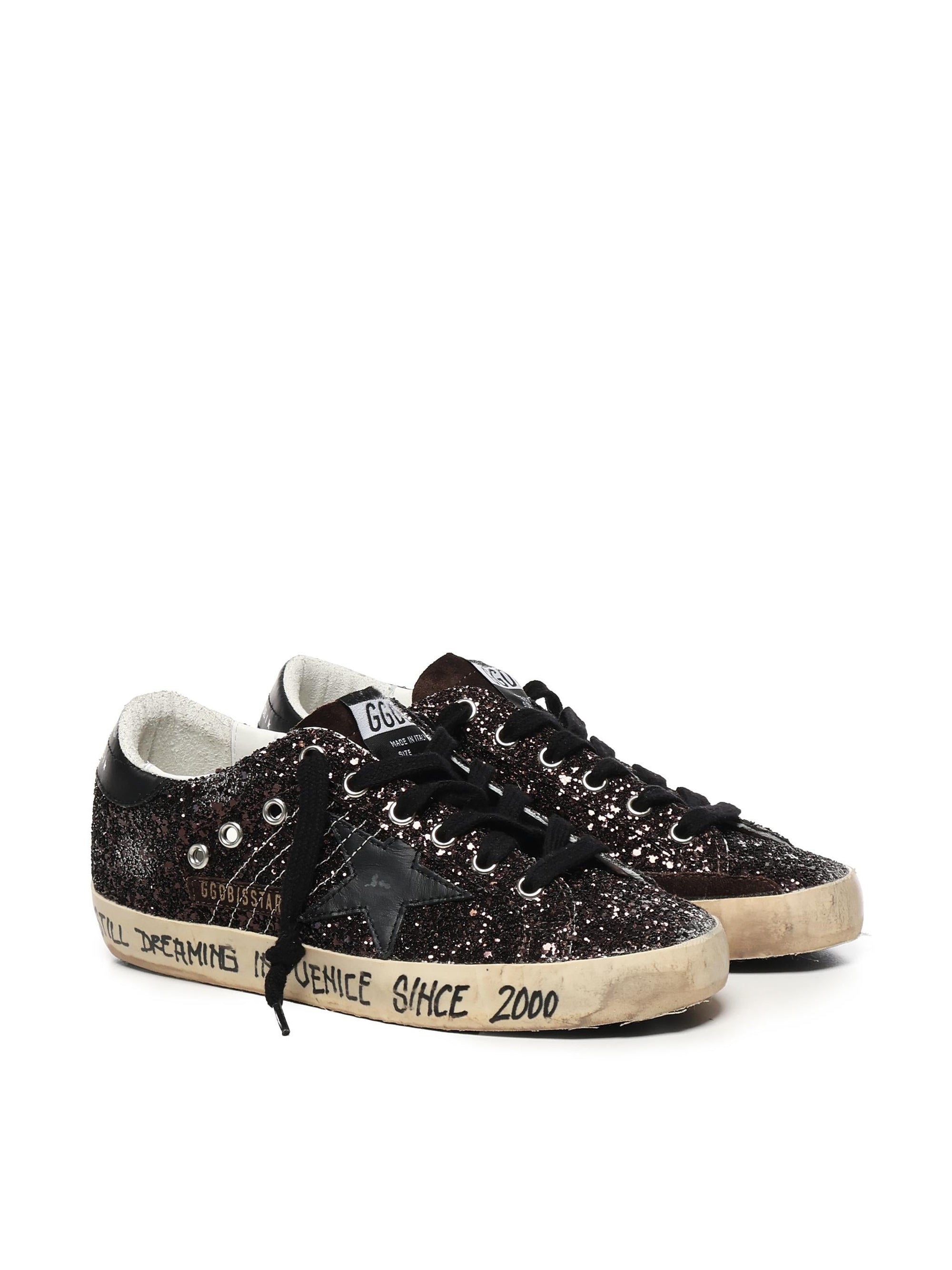Sneaker Super-Star Glitter Golden goose оригінал – Купити в Україні – вид ззаду