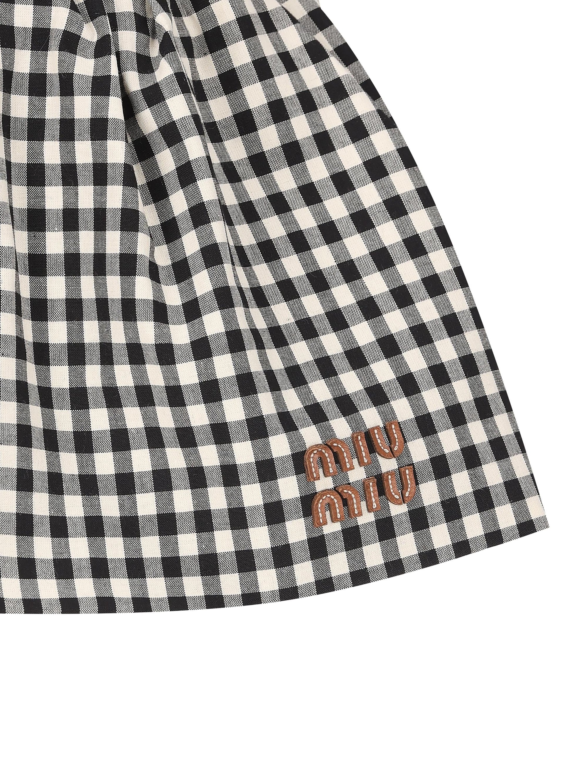 Оригінальна Mini Skirt In Poplin Miu miu – детальний вид