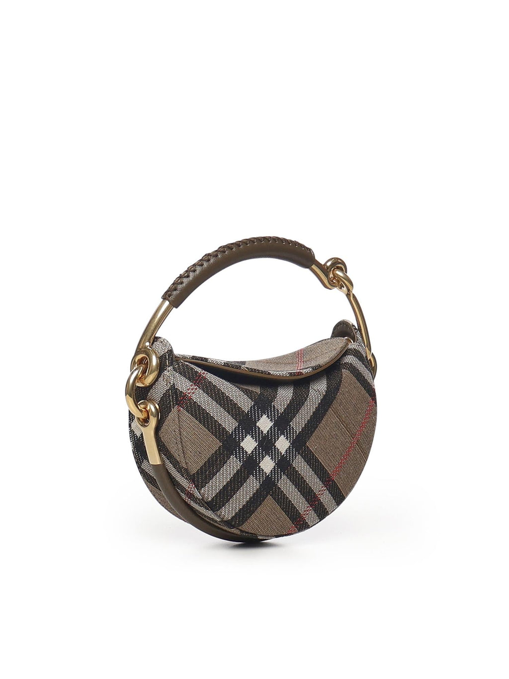 Clutch Bridle In Canvas Check Burberry оригінал – Купити в Україні – вид ззаду
