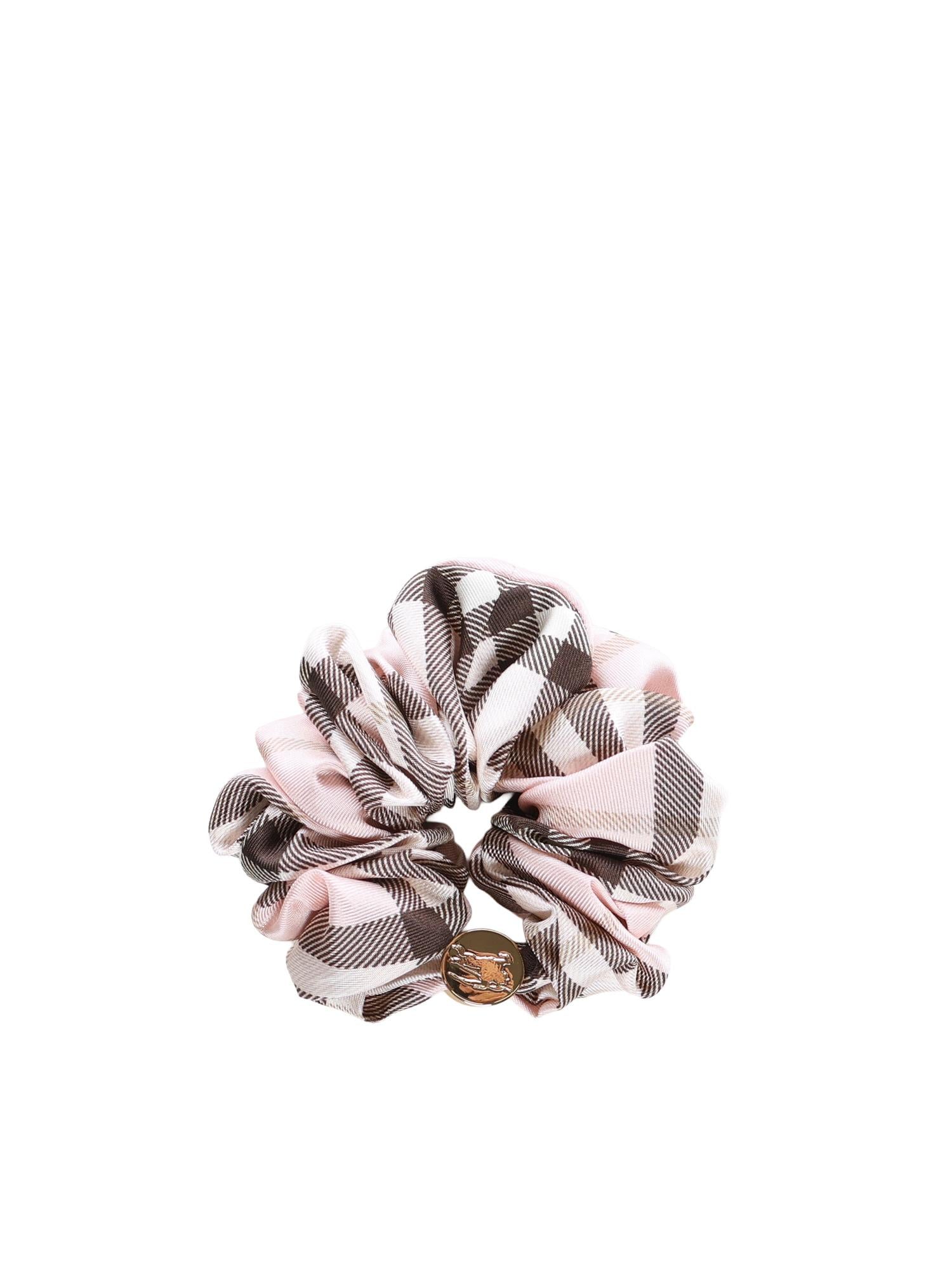 Оригінальна Scrunchie In Seta Check Burberry – боковий вид