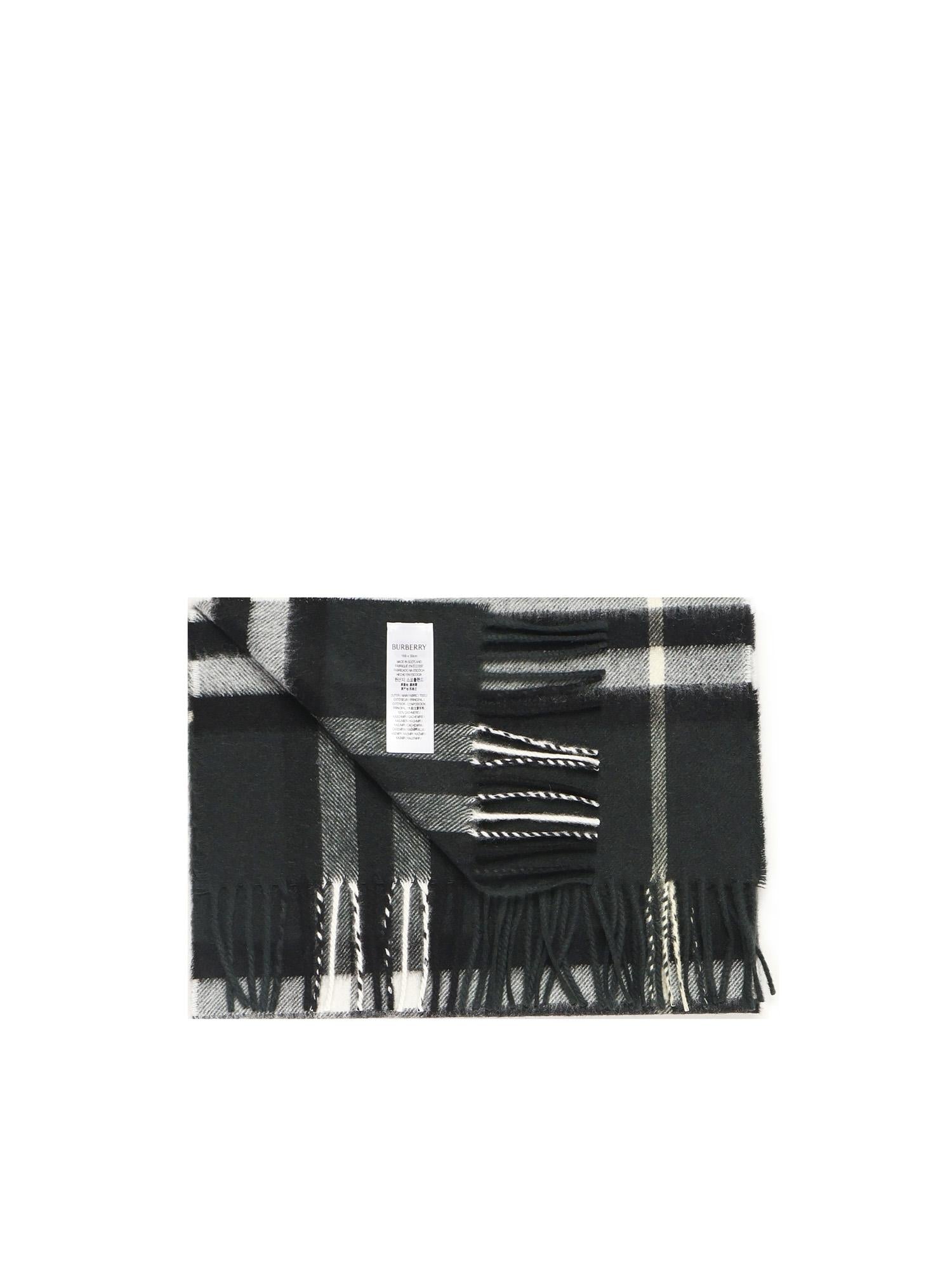 Sciarpa Ampia In Cashmere Check Burberry – Гарантія оригінальності – детальний вид
