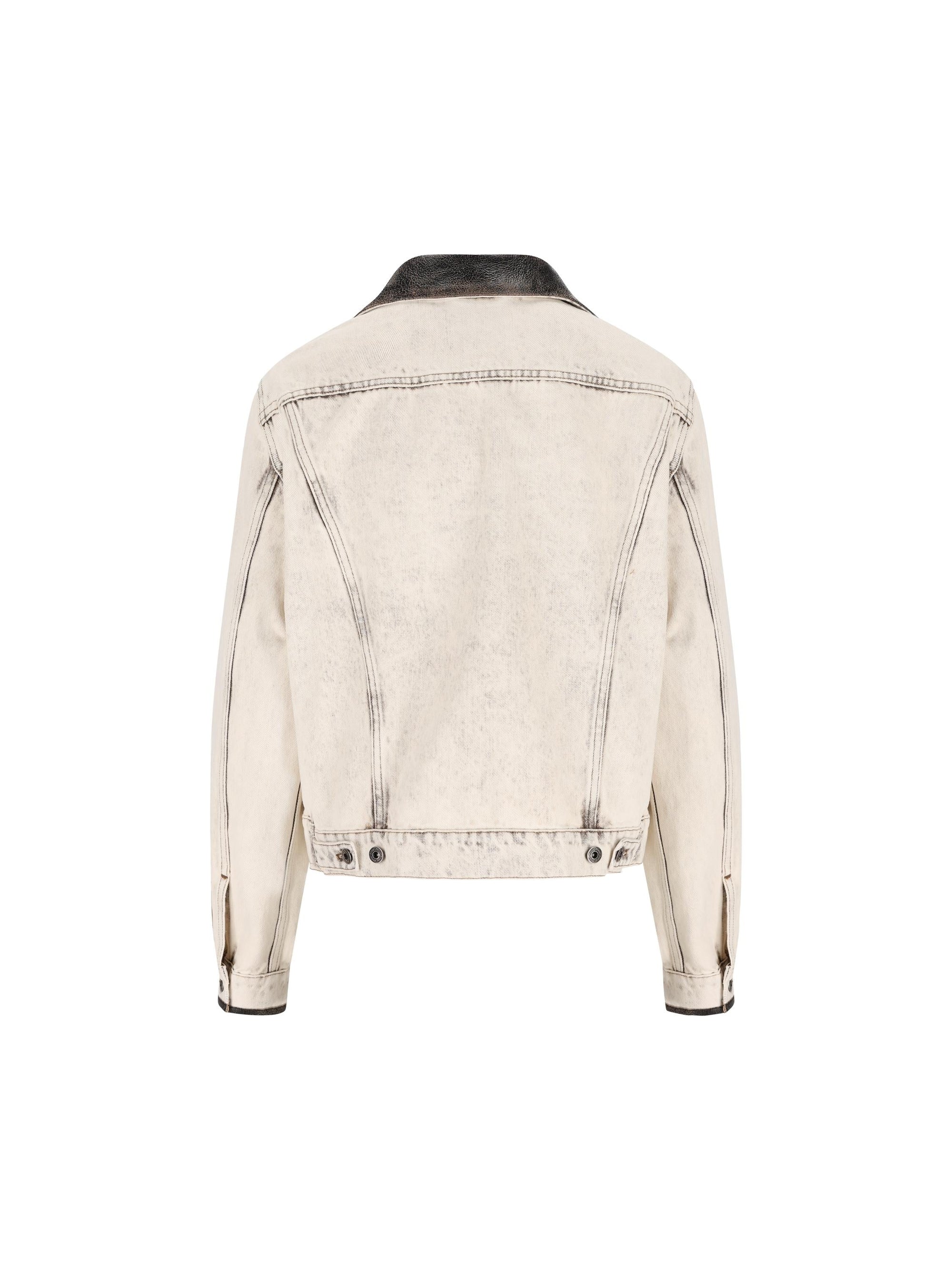 Оригінальна Denim Bomber Jacket Miu miu – вид ззаду