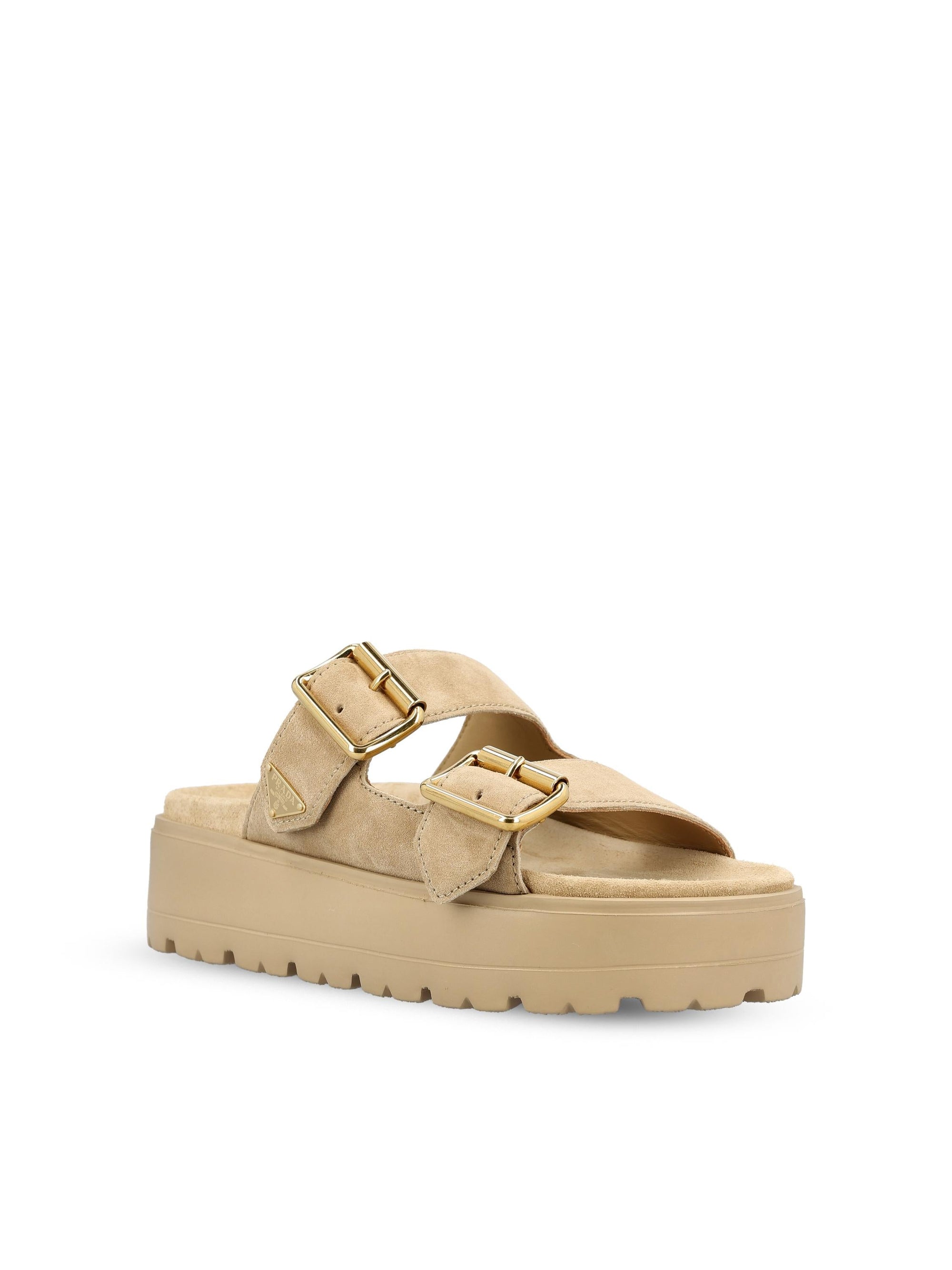 Suede Leather Sandals Prada – Гарантія оригінальності – детальний вид