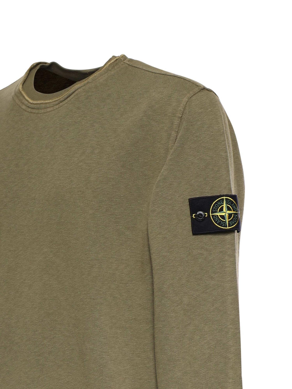 Felpa In Cotone Malfilé Con Logo Stone island оригінал – Купити в Україні – вид ззаду