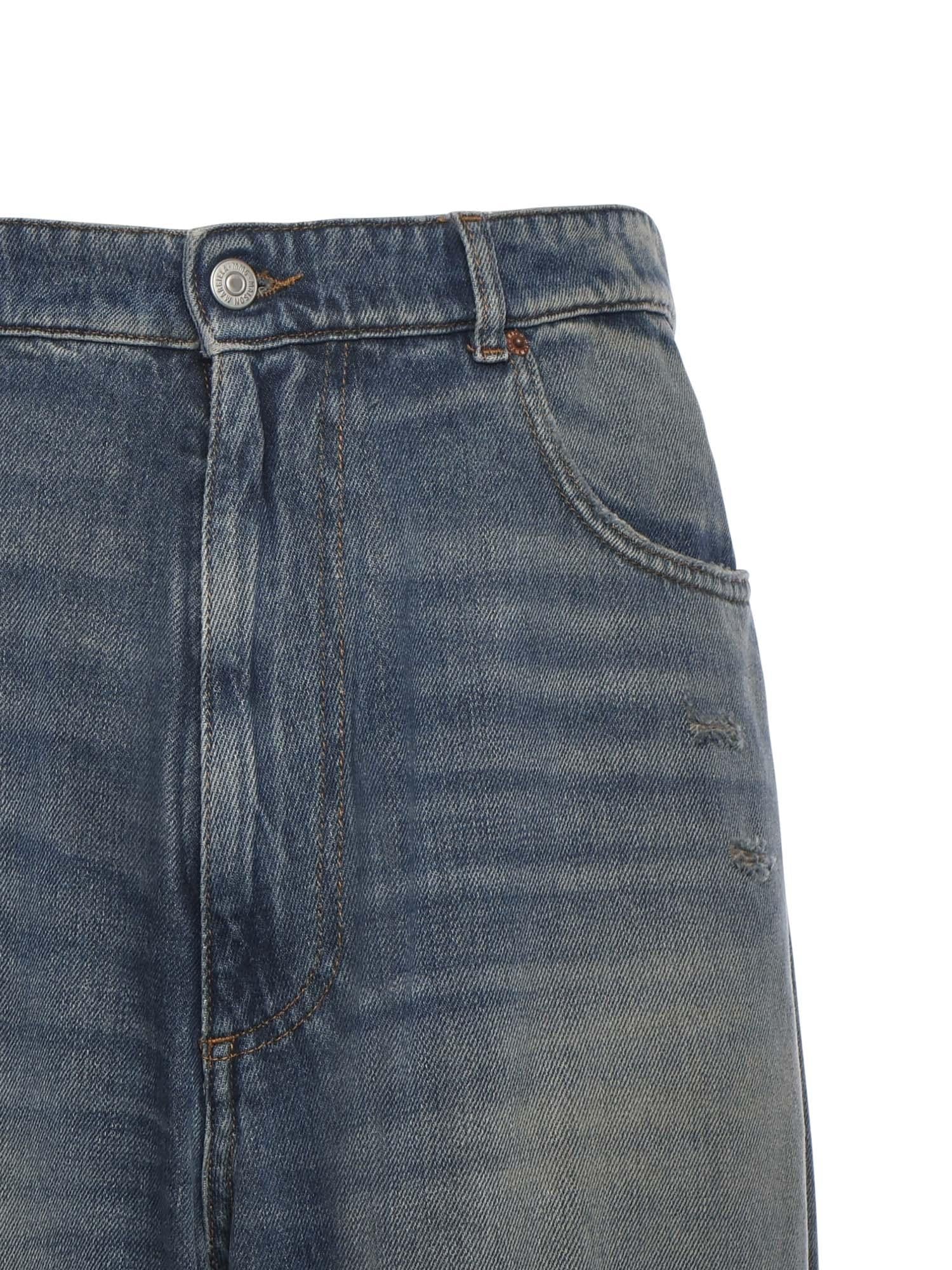 Оригінальна Jeans A Gamba Larga In Denim Maison margiela – вид ззаду