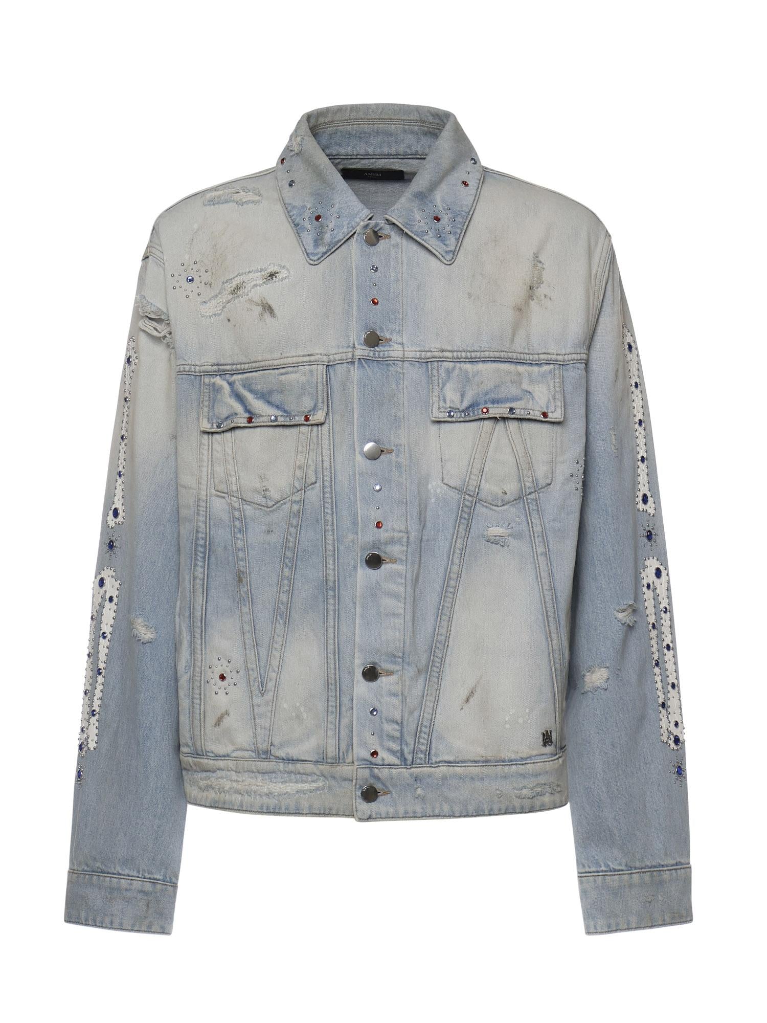 Оригінальна Giacca In Denim Con Borchie Amiri – боковий вид