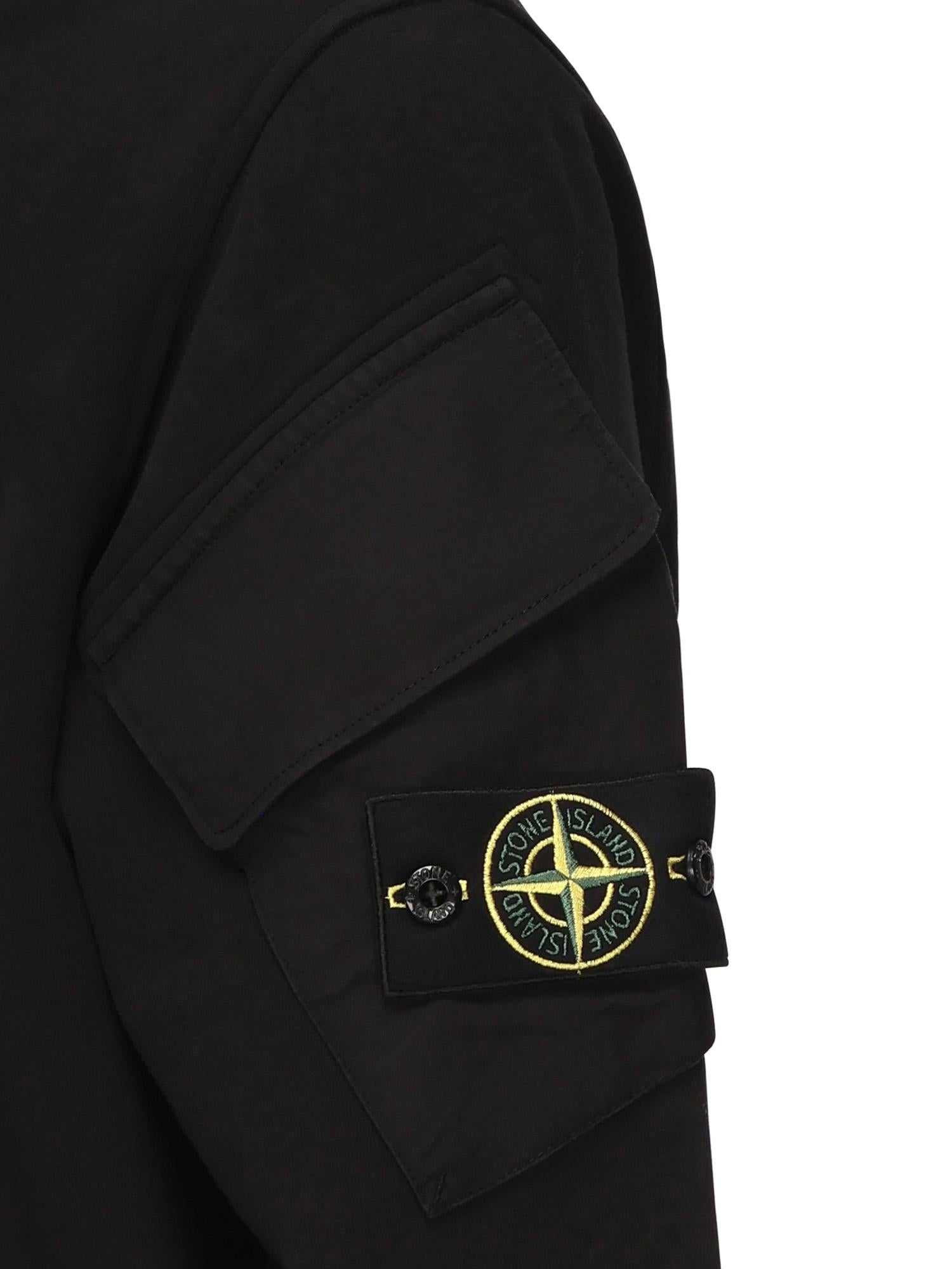 Felpa Girocollo Con Tasche Sulle Maniche Stone island – Гарантія оригінальності – вид ззаду