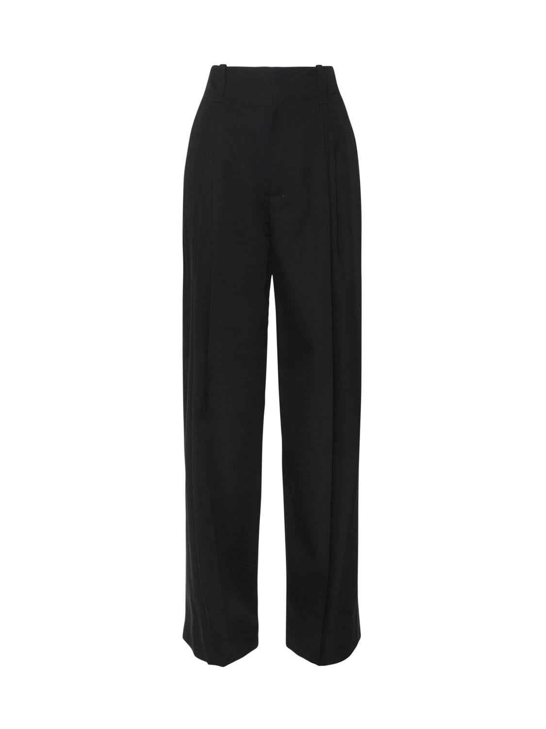Pantaloni In Lana Grain De Poudre Compatta Bottega veneta – Гарантія оригінальності – боковий вид
