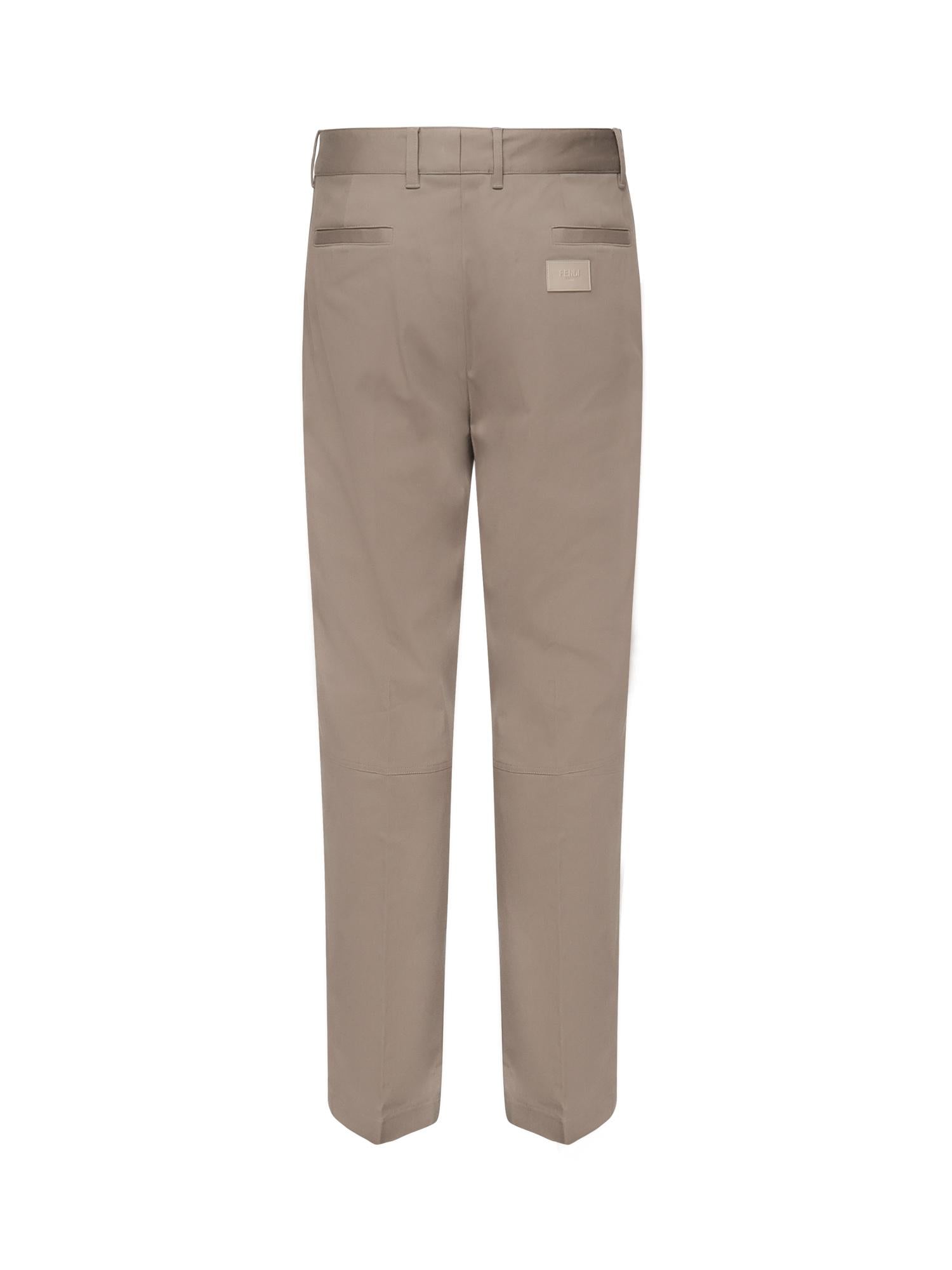 Pantaloni In Gabardine Con Logo Fendi – Гарантія оригінальності – детальний вид