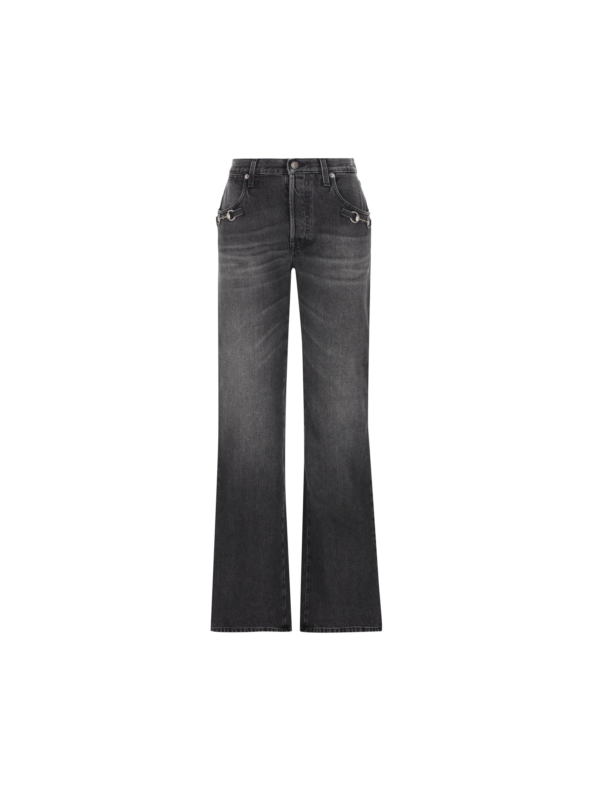 Pantaloni In Denim Gucci – Гарантія оригінальності – боковий вид