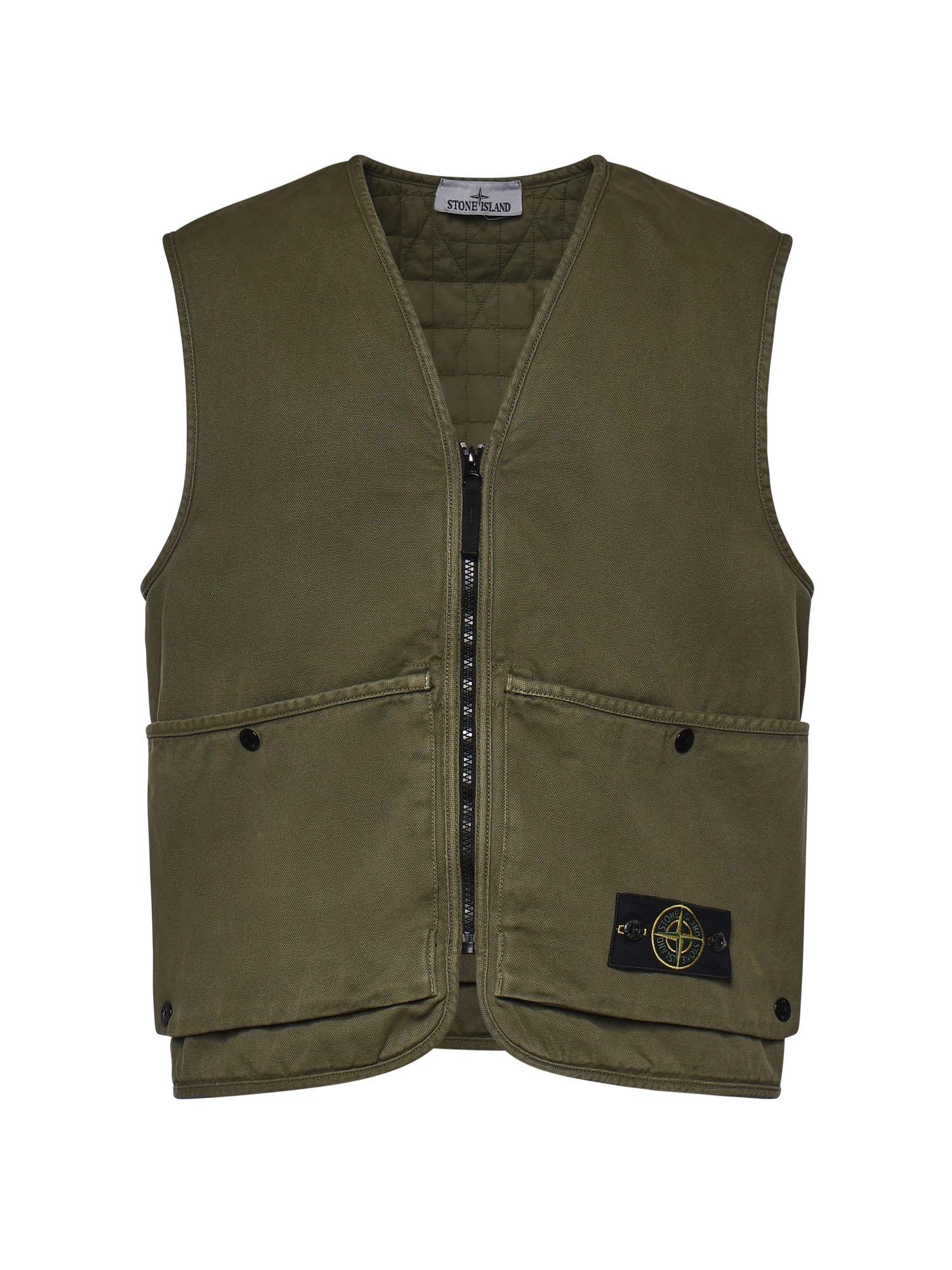 Оригінальна Gilet In Cotone Con Logo Stone island – боковий вид