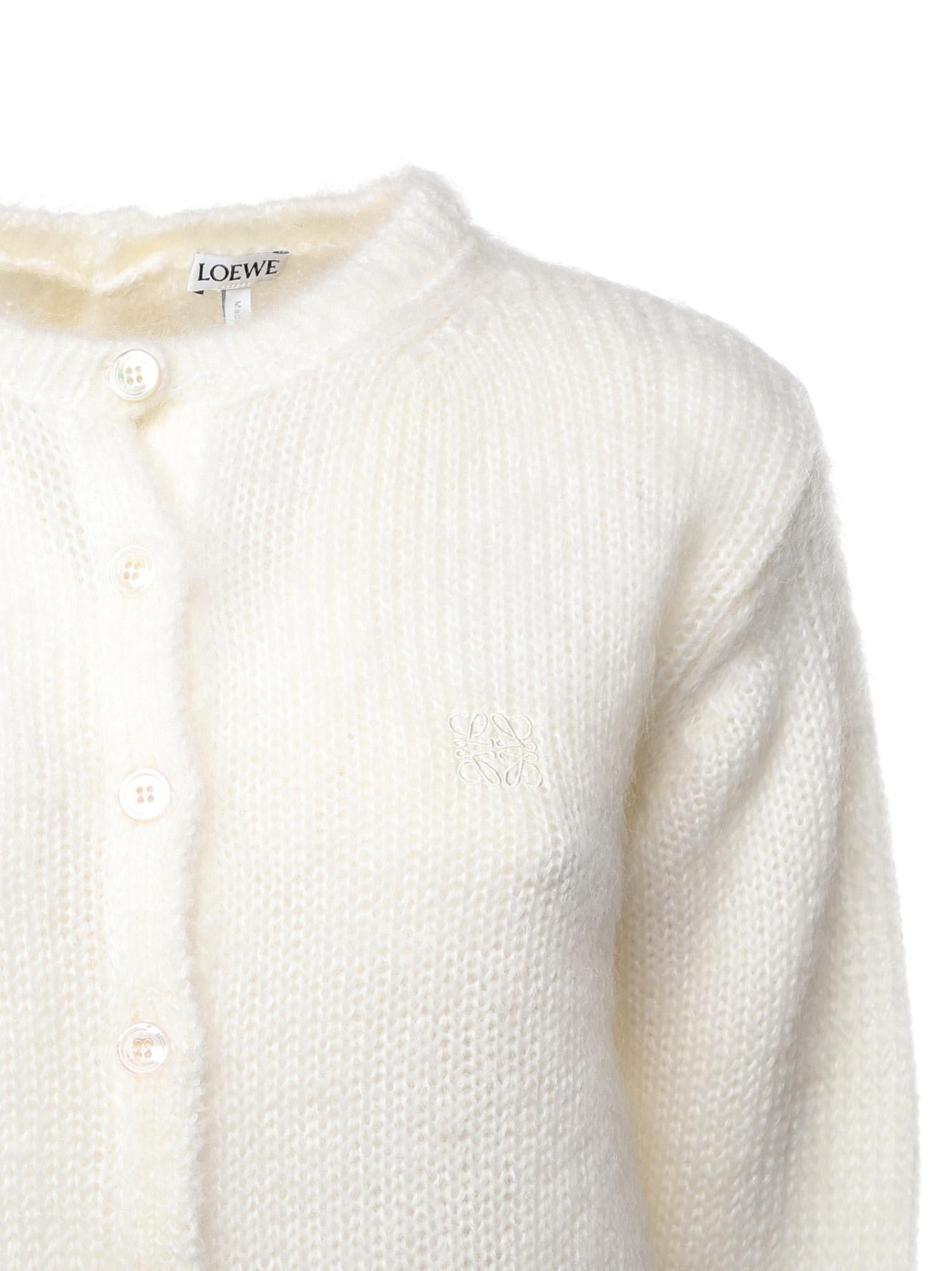 Cardigan Cropped In Misto Mohair Loewe – Гарантія оригінальності – вид ззаду