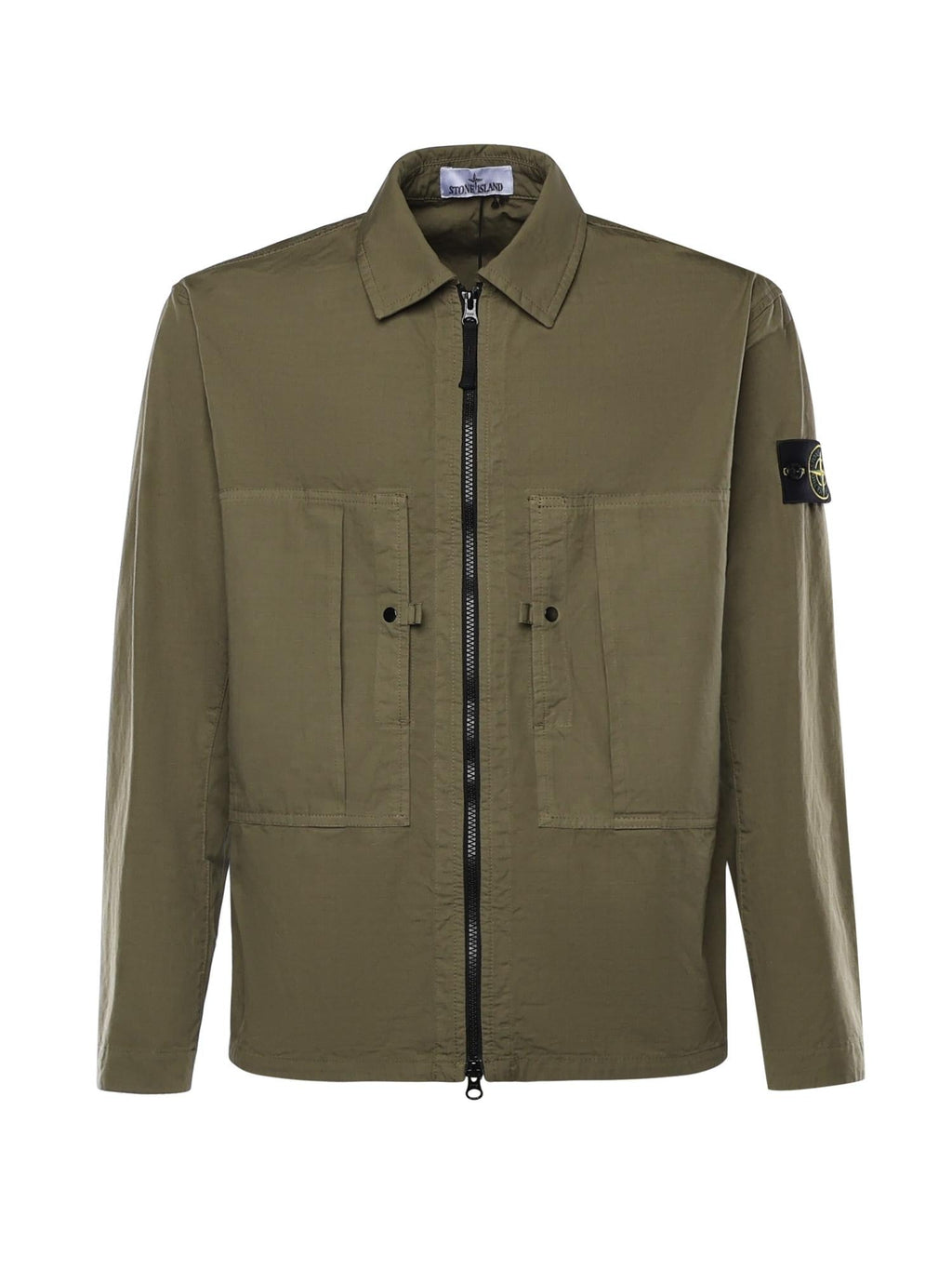 Оригінальна Overshirt In Cotone Con Logo Stone island – боковий вид