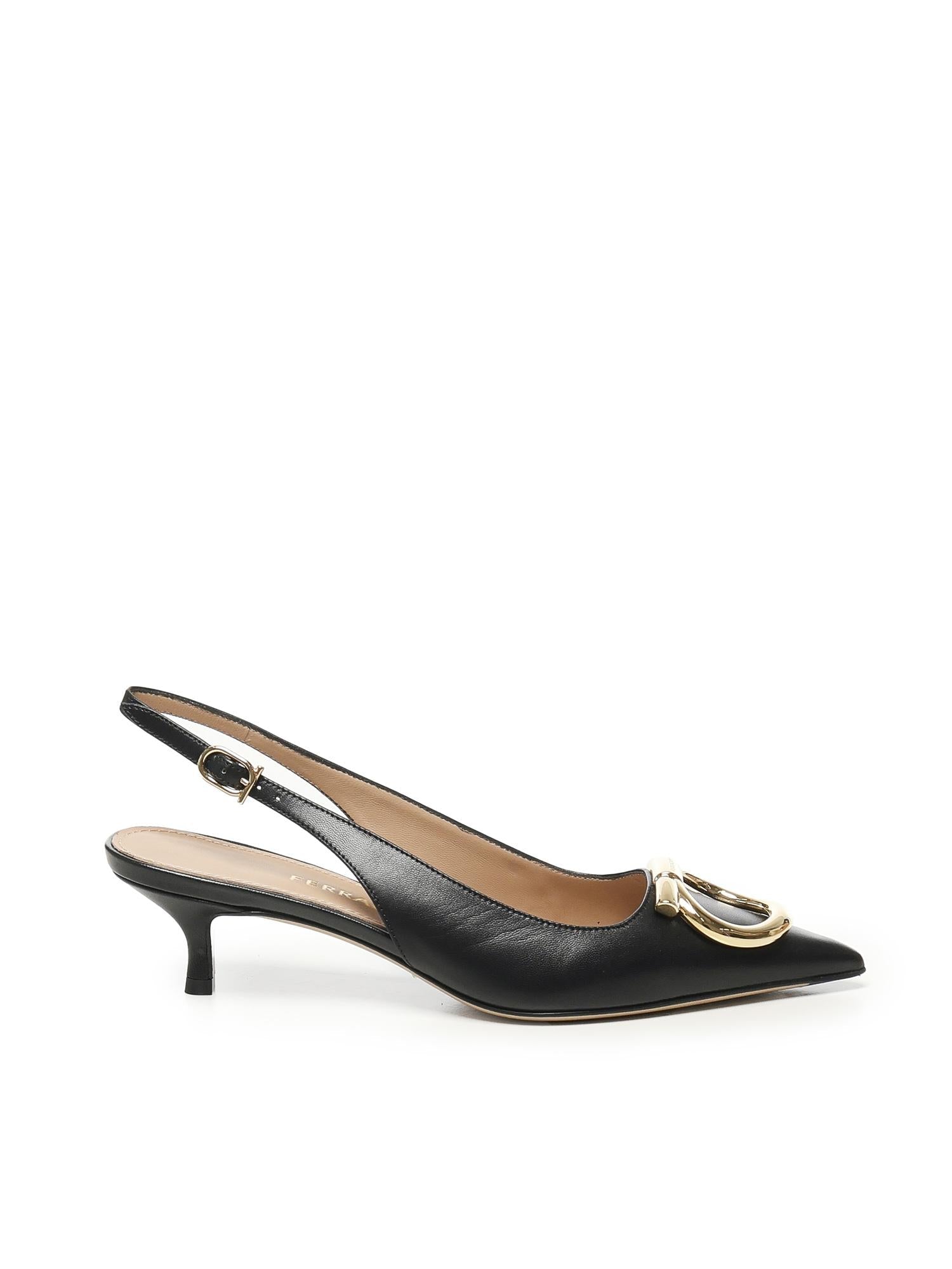 Slingback Maxi Gancini Salvatore ferragamo оригінал – Купити в Україні – боковий вид