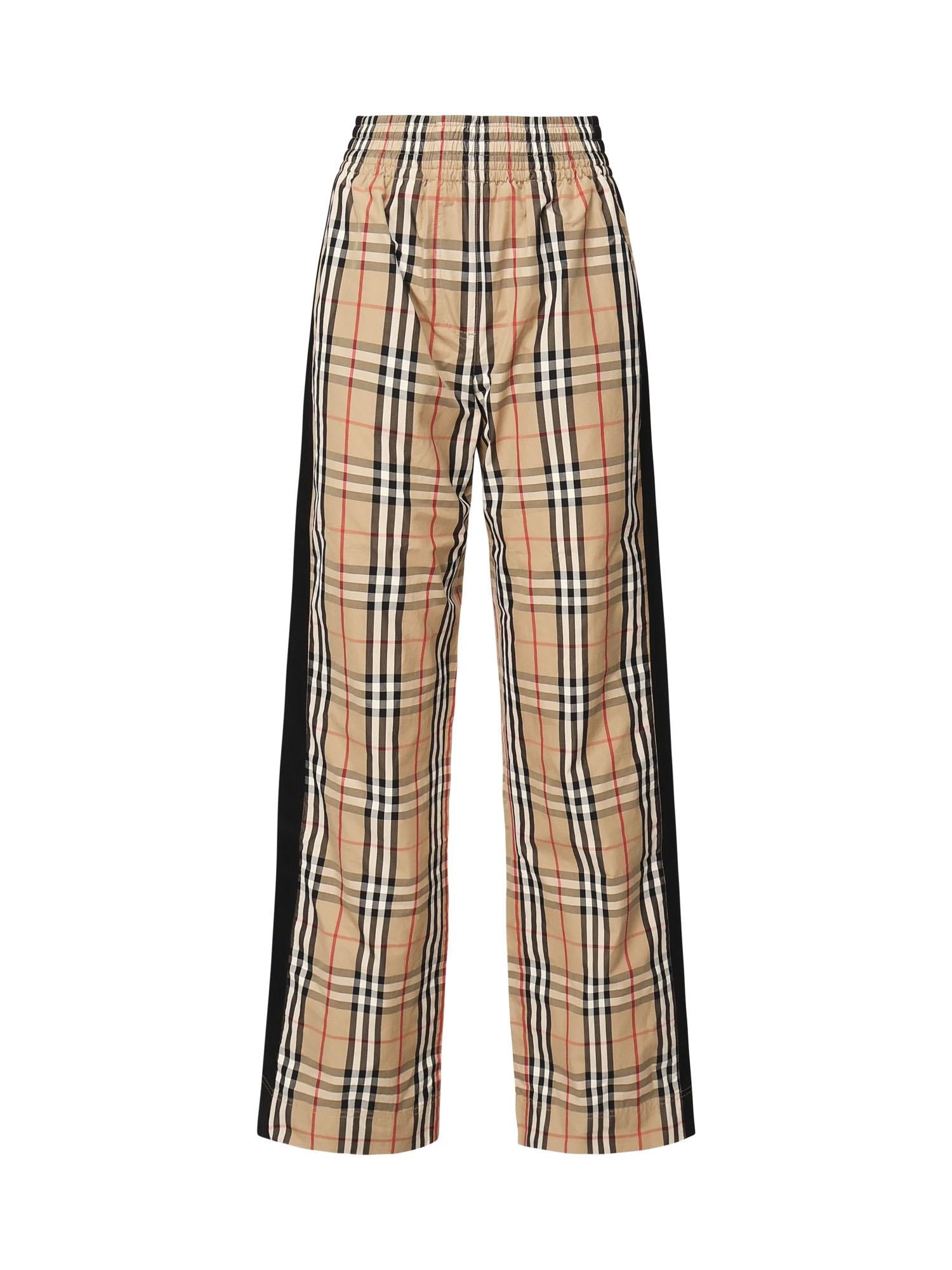 Pantaloni In Cotone Check Burberry оригінал – Купити в Україні – боковий вид