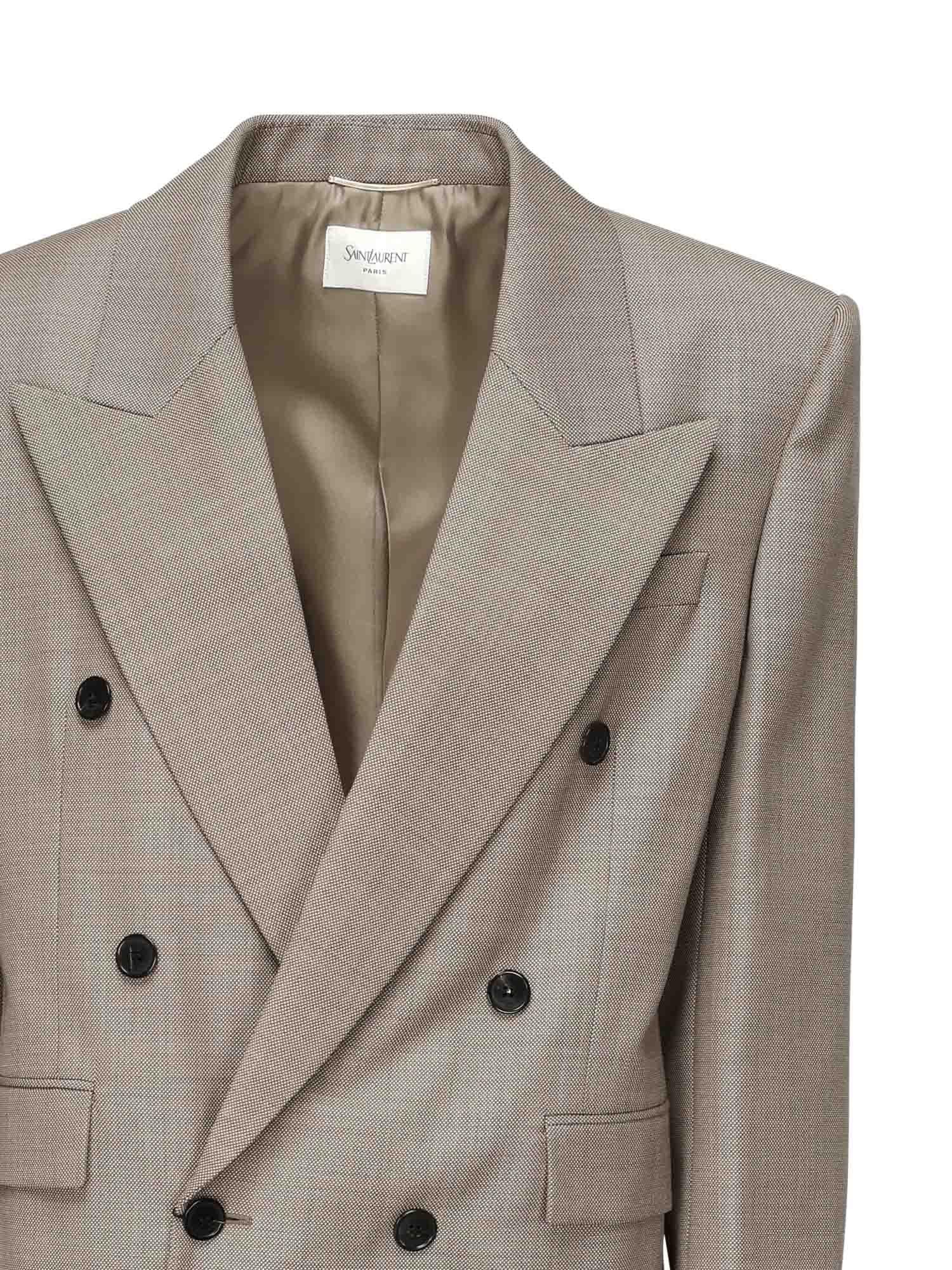 Оригінальна Giacca Doppiopetto In Lana Saint laurent – вид ззаду