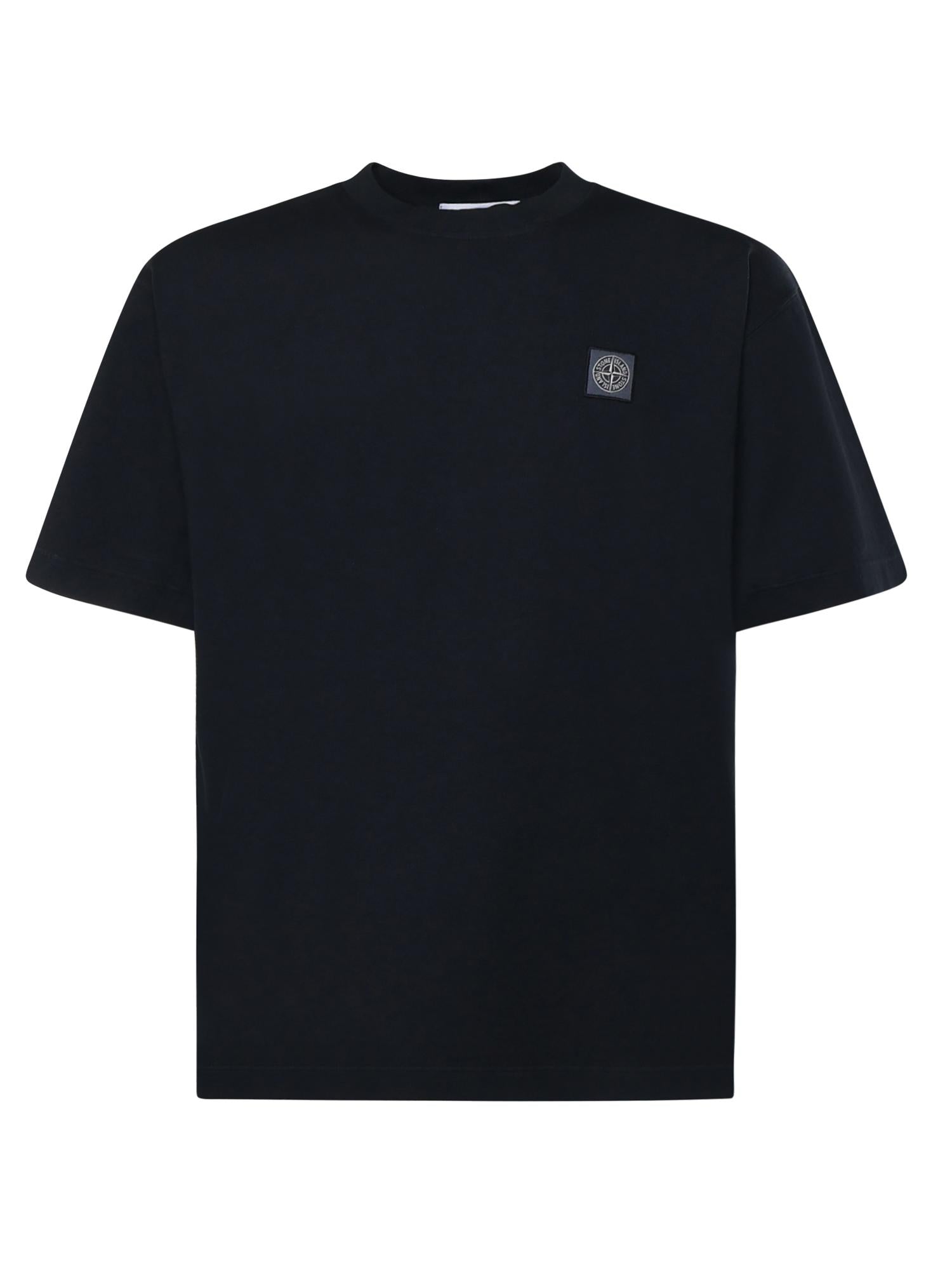 Оригінальна T-Shirt Con Patch Compass In Jersey DI Cotone Stone island – боковий вид