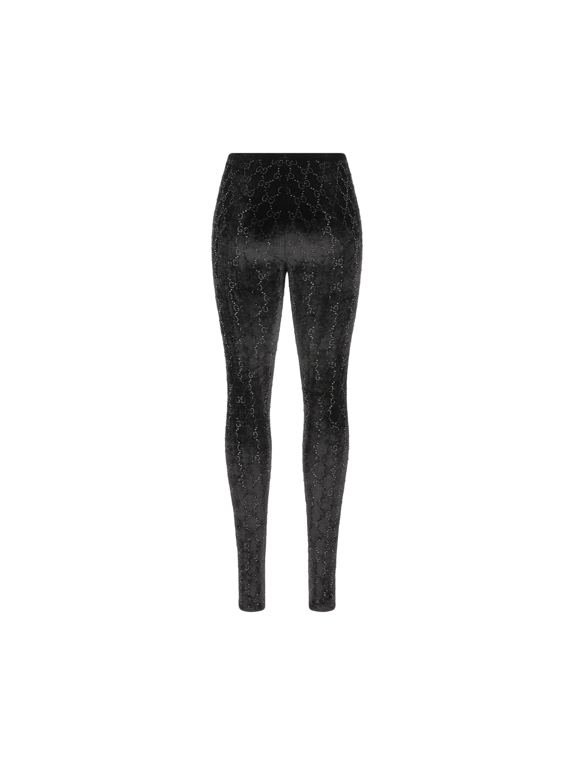 Leggings With Gg Embroidery Gucci – Гарантія оригінальності – вид ззаду