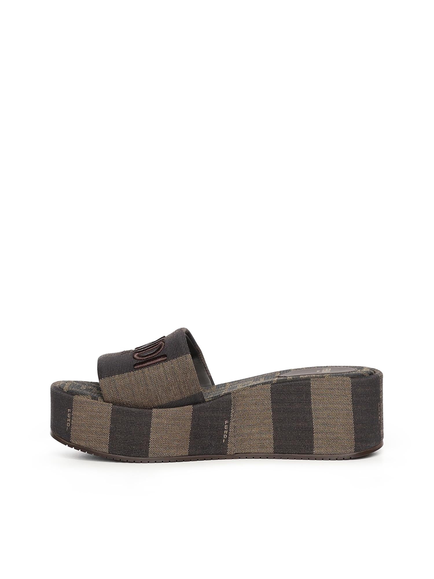 Flatform Fendi Sunshine In Tessuto Fendi – Гарантія оригінальності – збільшений вид