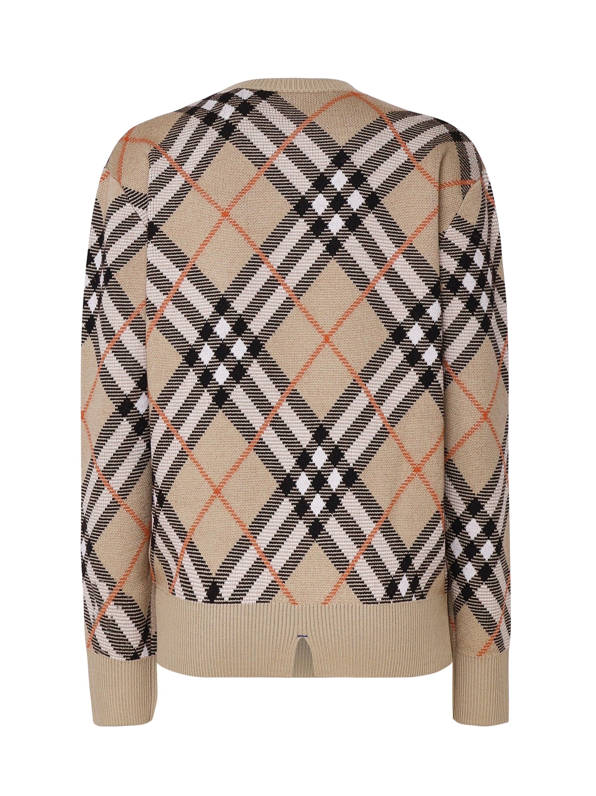 Maglioncino In Cashmere Vintage Check Burberry оригінал – Купити в Україні – детальний вид