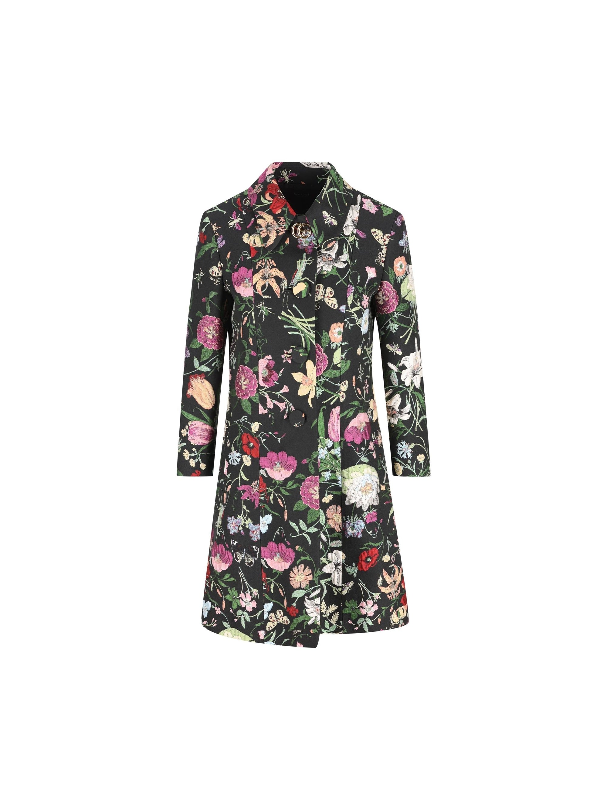 Оригінальна Cappotto In Broccato DI Seta Gucci Flora Gucci – боковий вид