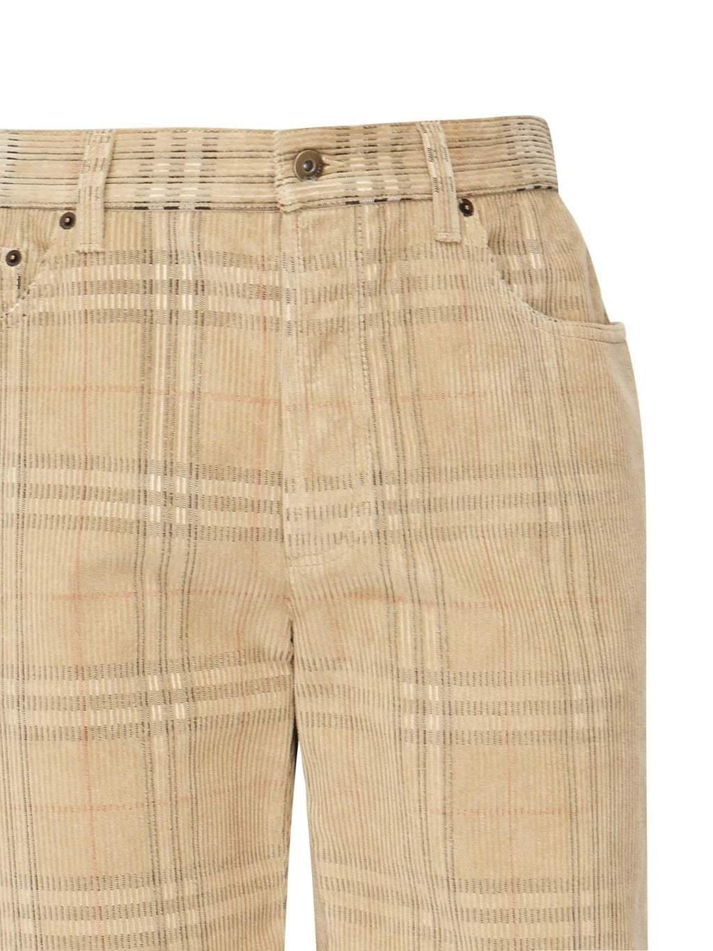 Pantaloni In Cotone Check Burberry оригінал – Купити в Україні – вид ззаду