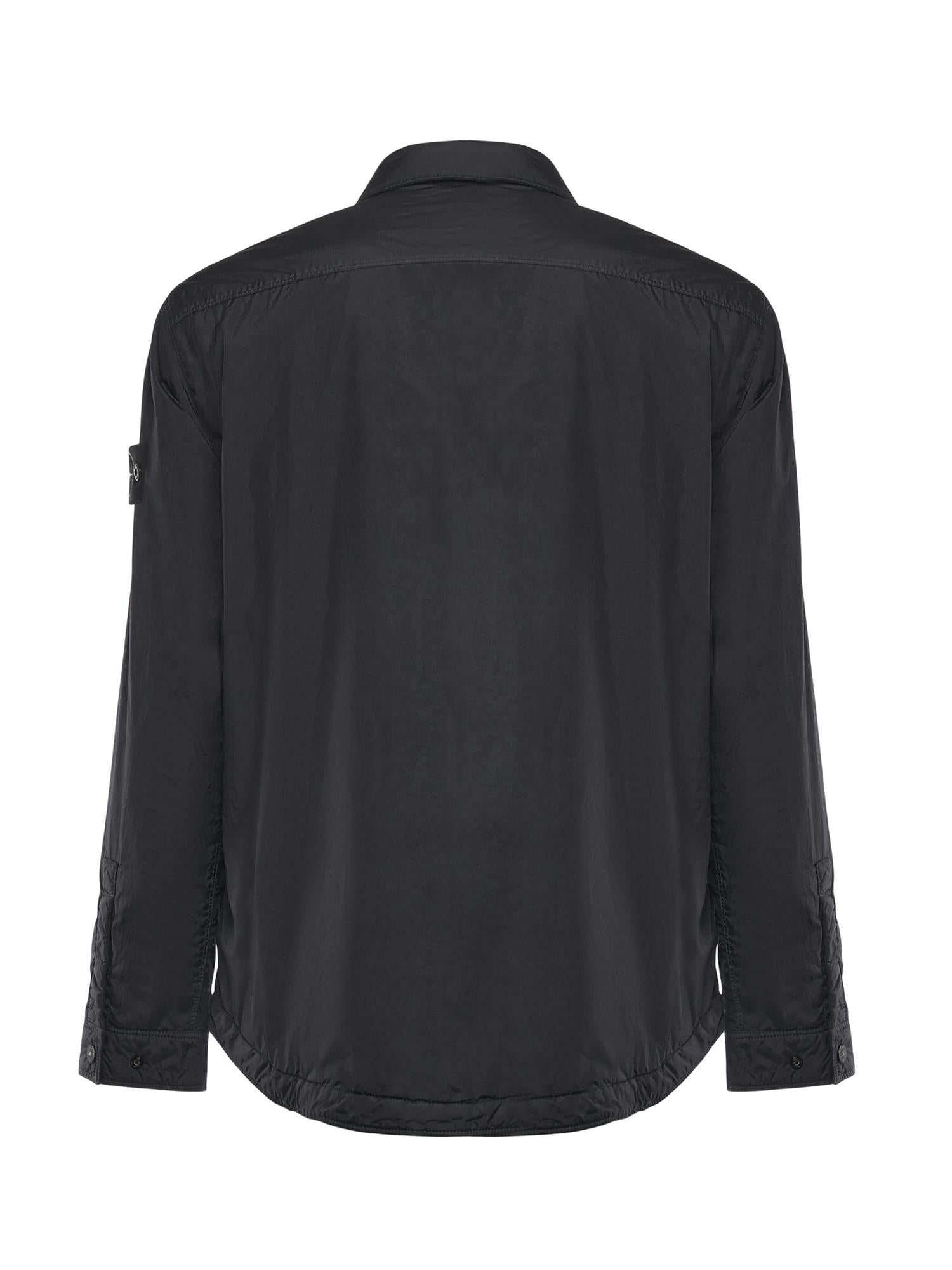 Overshirt In Nylon Con Logo Stone island – Гарантія оригінальності – детальний вид