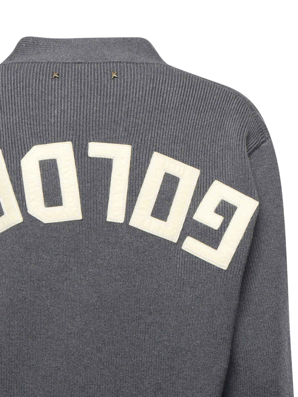 Оригінальна Cardigan In Cotone Con Logo Golden goose – вид ззаду